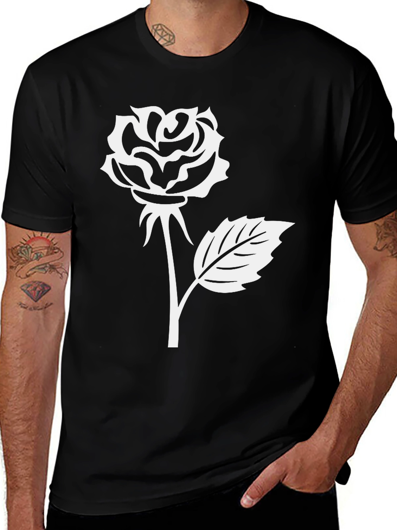 Black Rose Graphic T-Shirt - Black main image