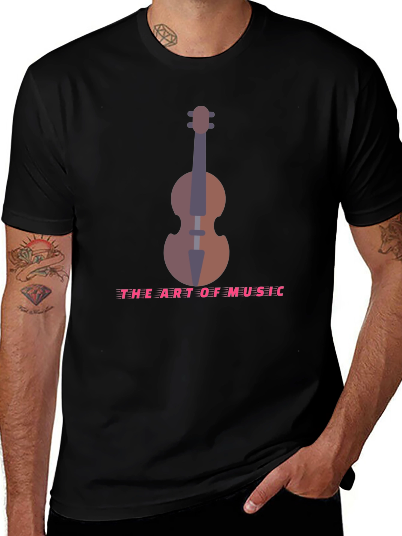 Variant 28 of Art of Music T-Shirt - Black, Musical Instrument Design