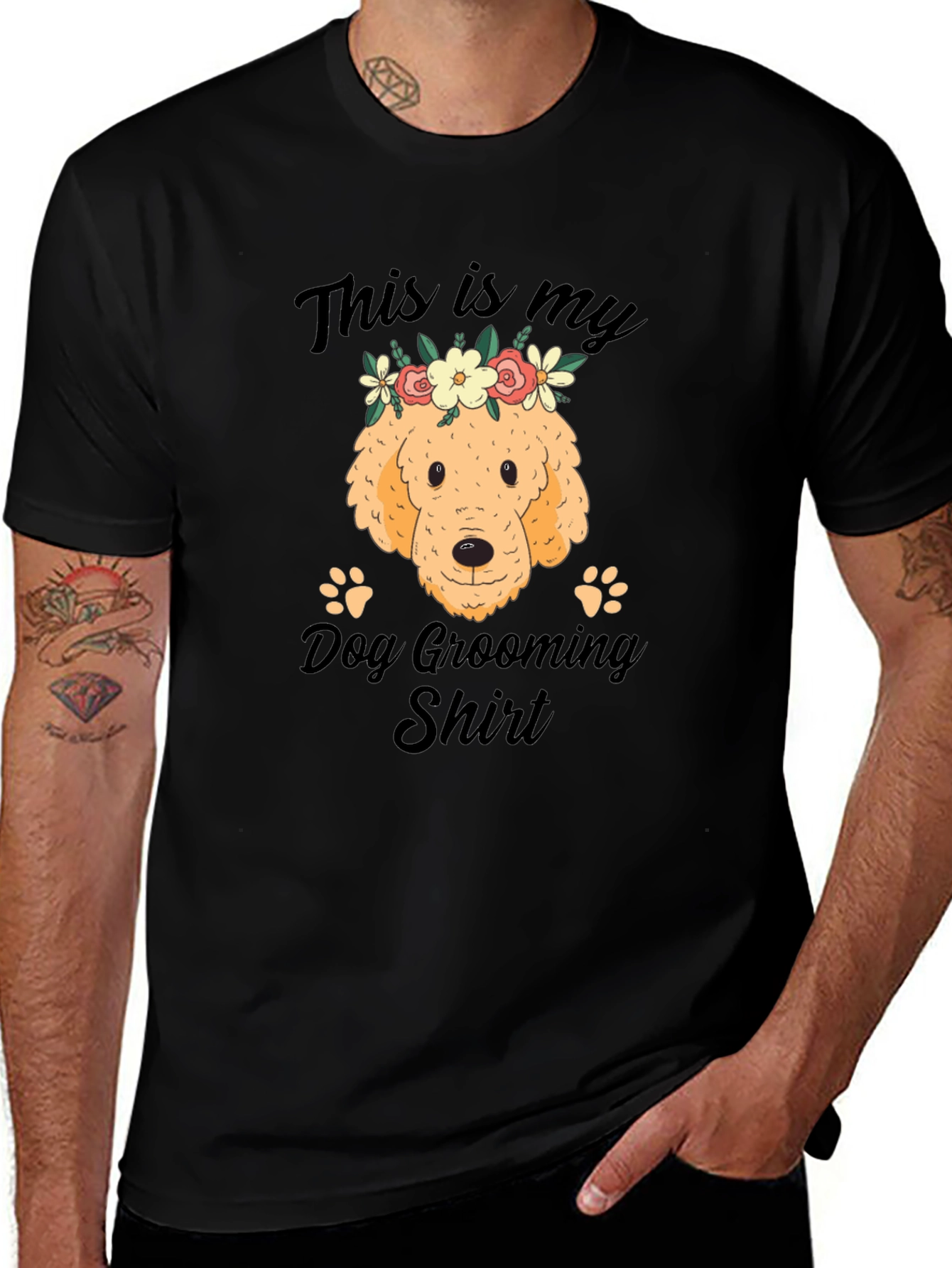 Variant 20 of Dog Grooming Shirt - Cute Doodle Tee