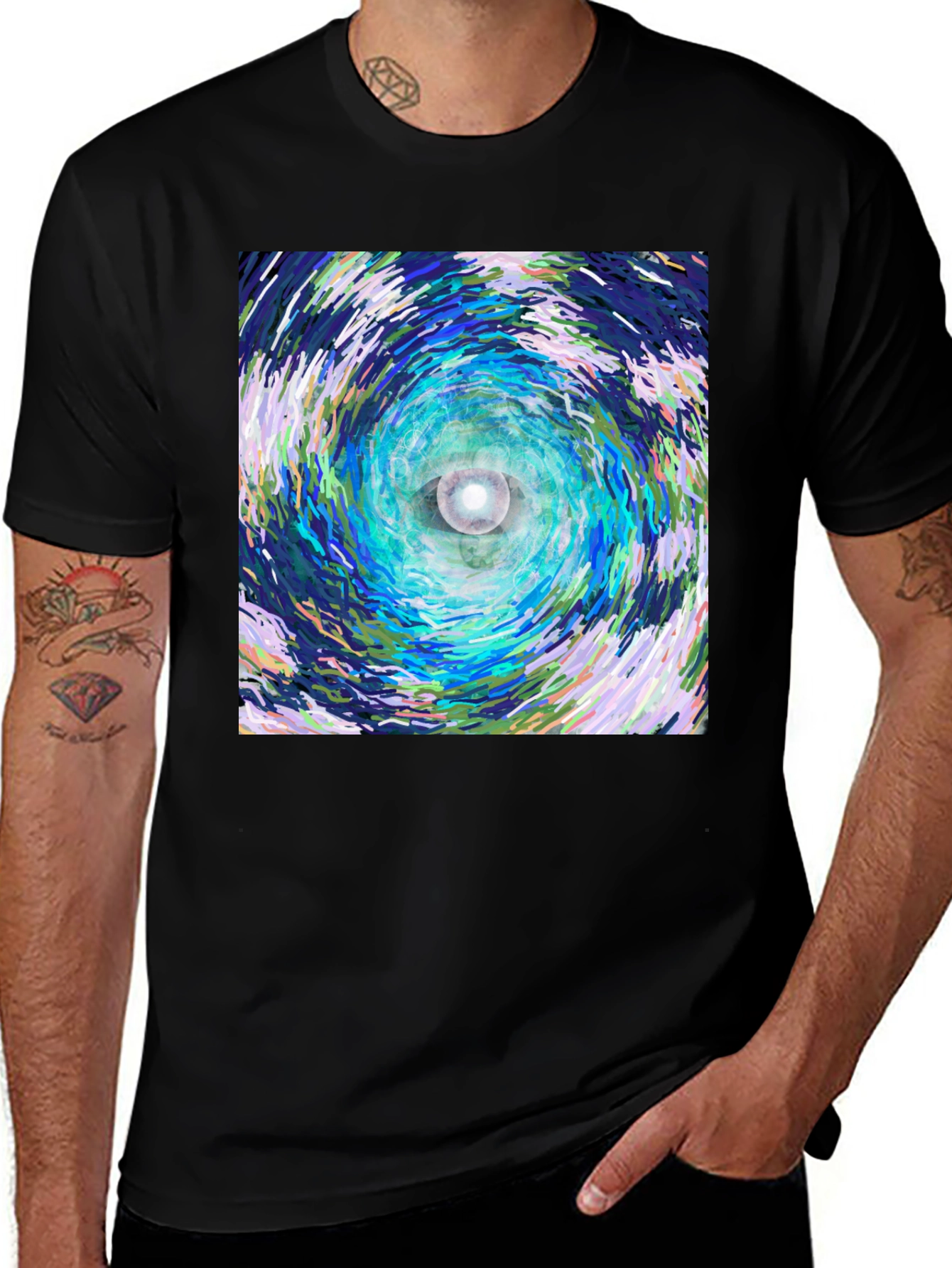 Variant 9 of Abstract Swirl Graphic T-Shirt