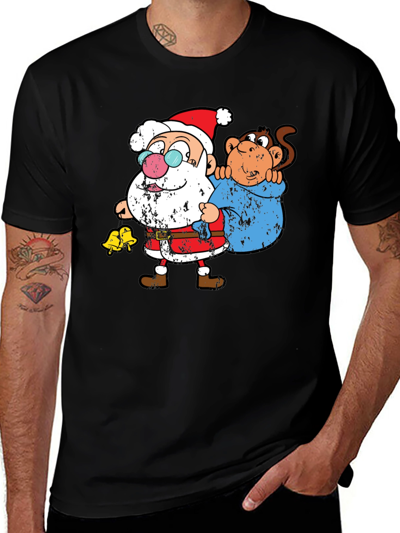 Variant 6 of Santa & Monkey Graphic T-Shirt