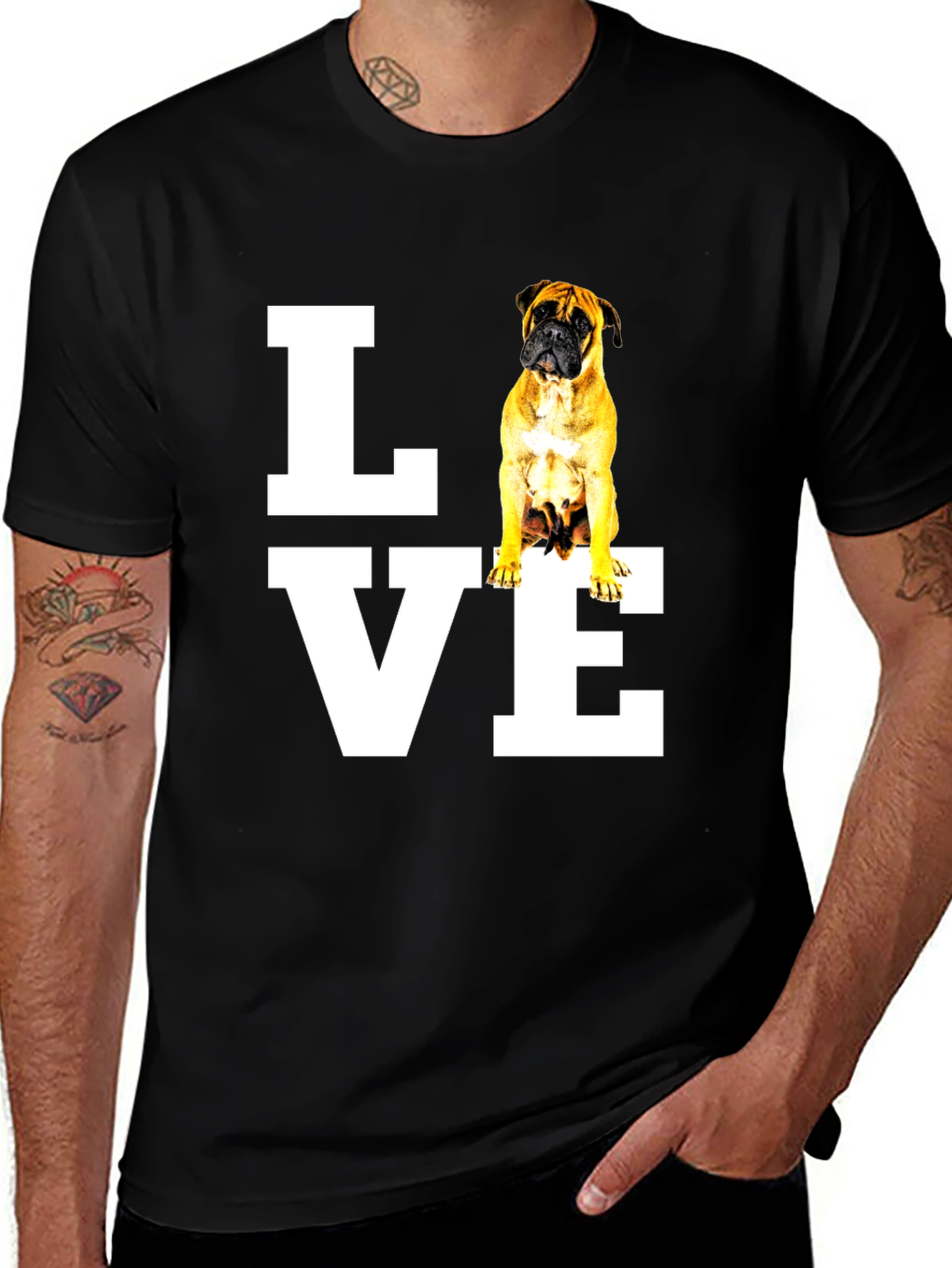 Dog Love Graphic Print T-Shirt