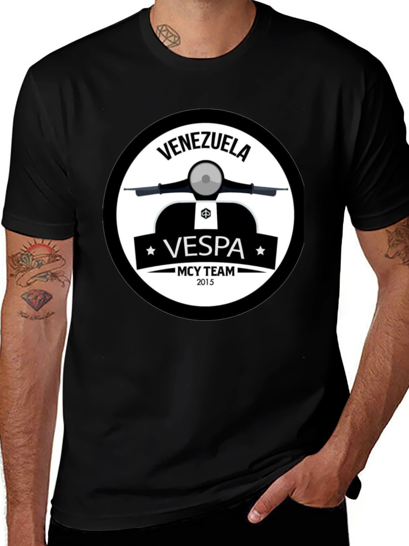 Venezuela Vespa MCY Team 2015 Black T-Shirt