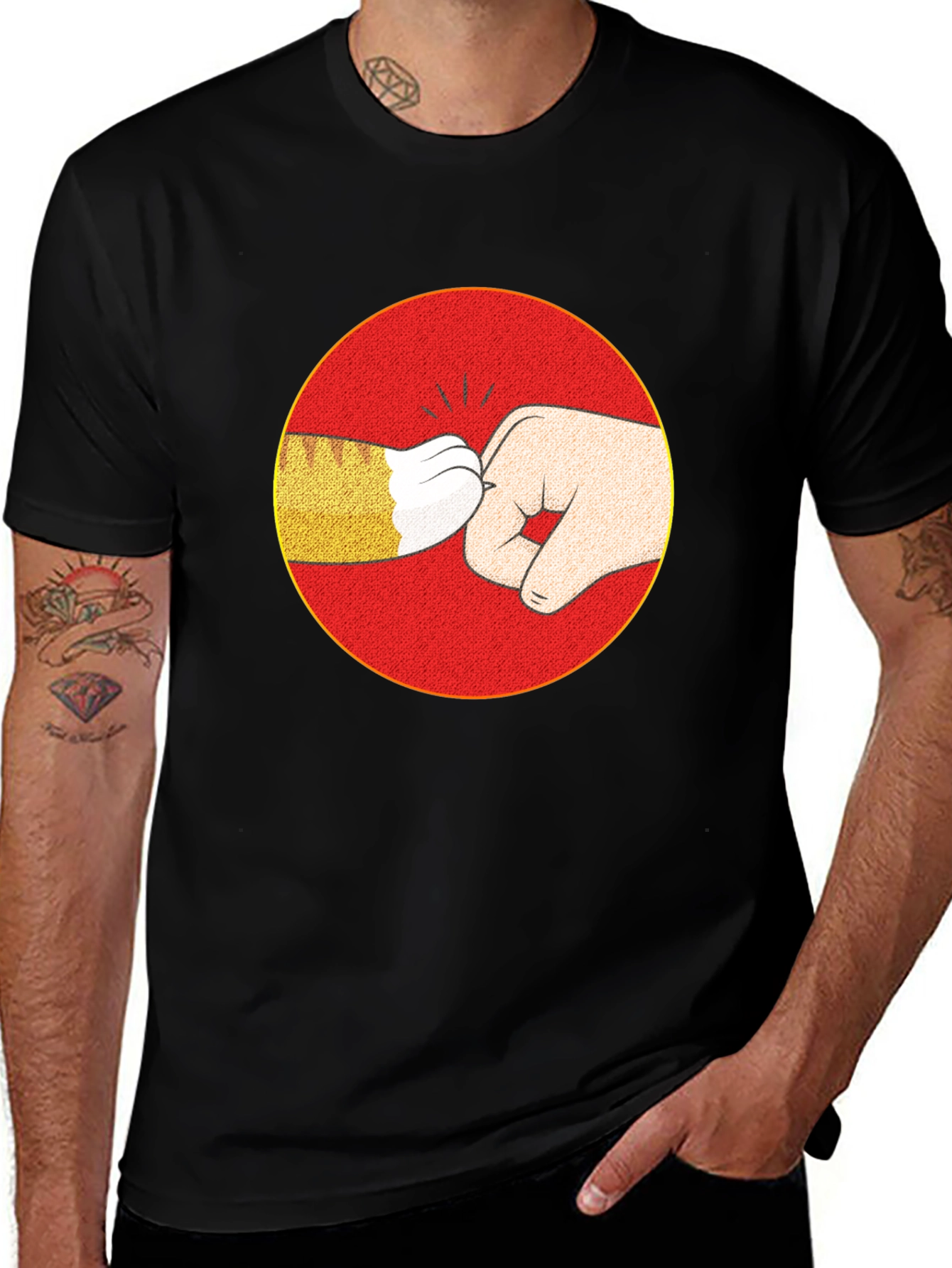 Fist Bump Black T-Shirt