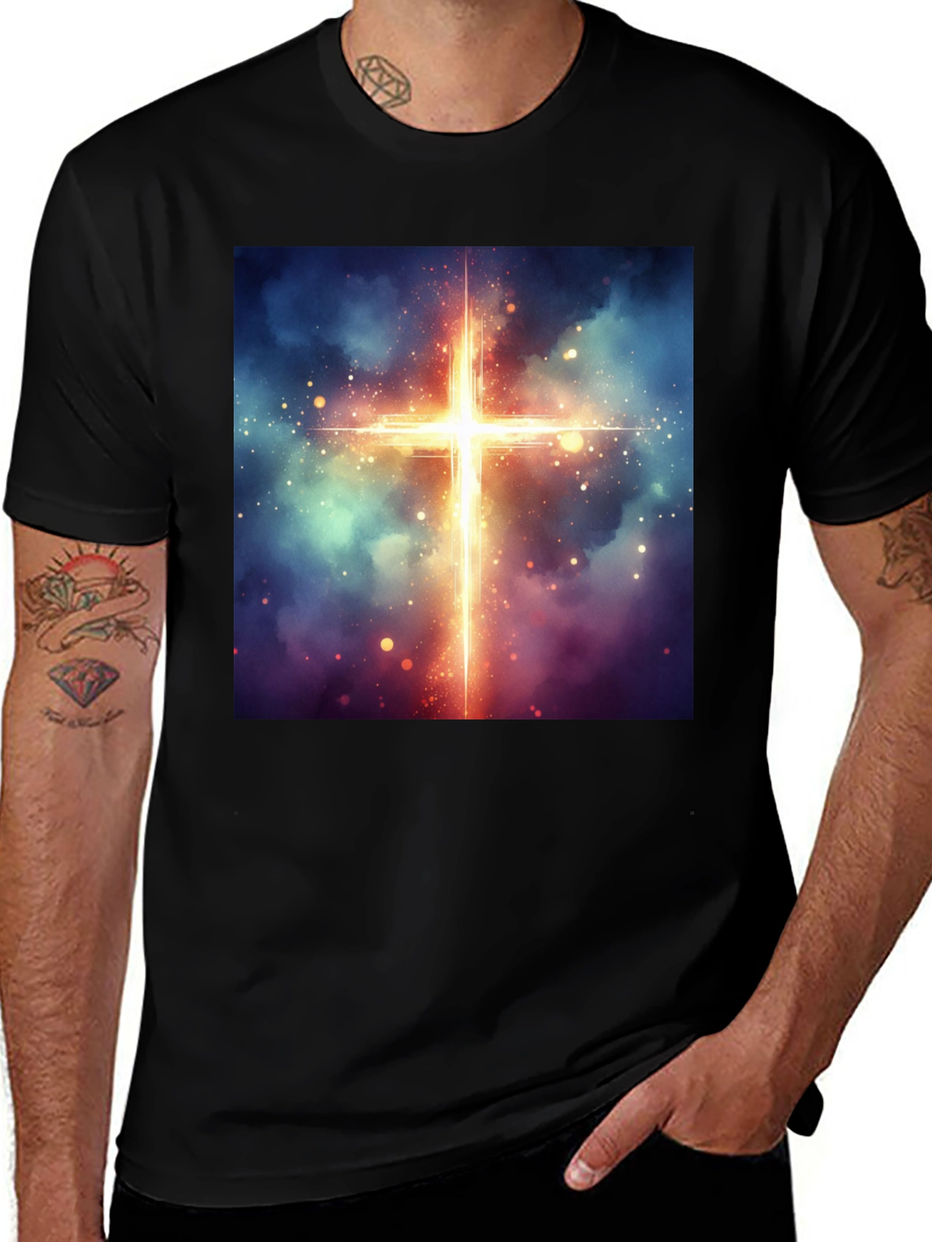Variant 25 of Celestial Cross Graphic Tee