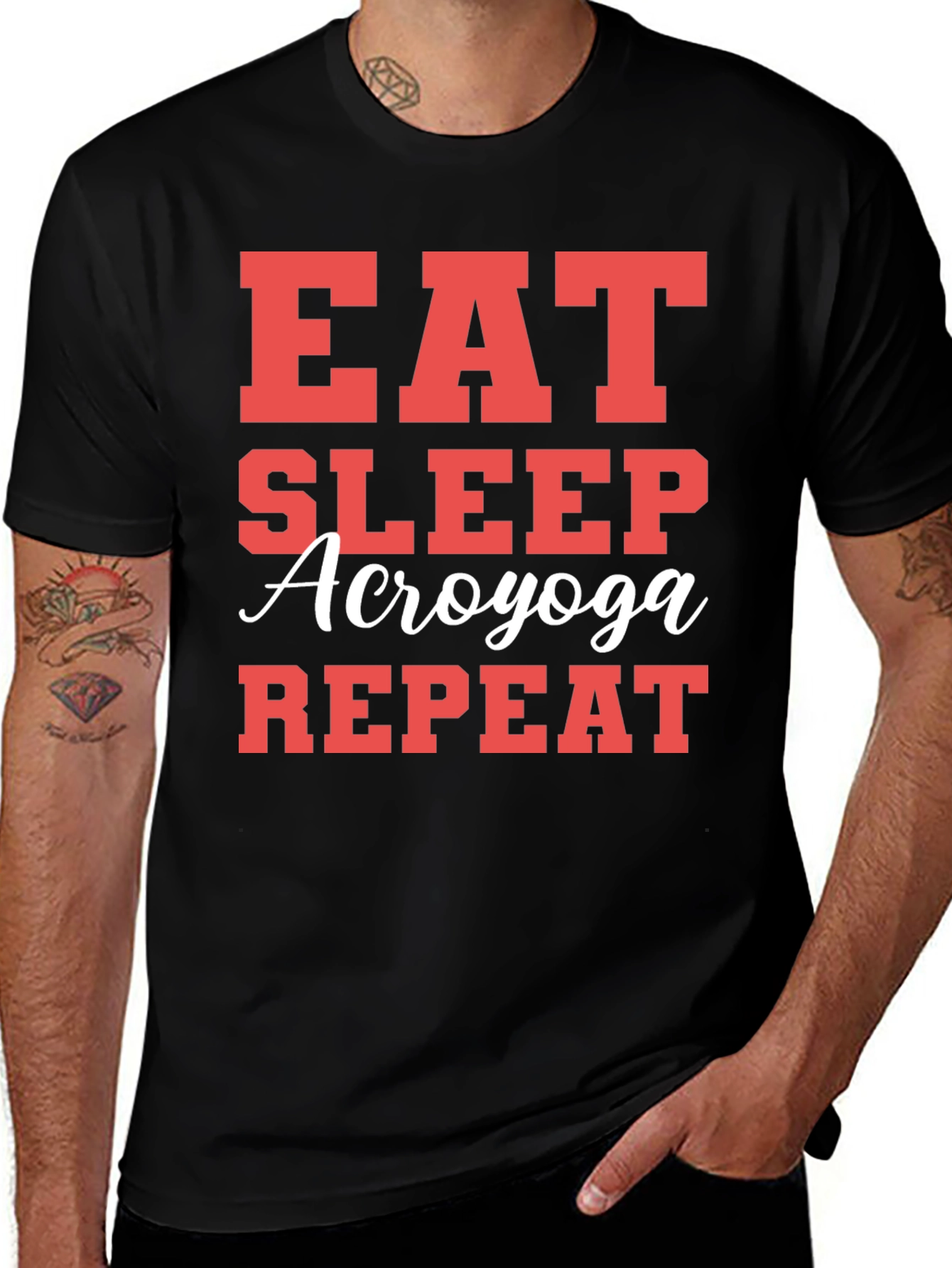 Eat Sleep Acroyoga Repeat T-Shirt