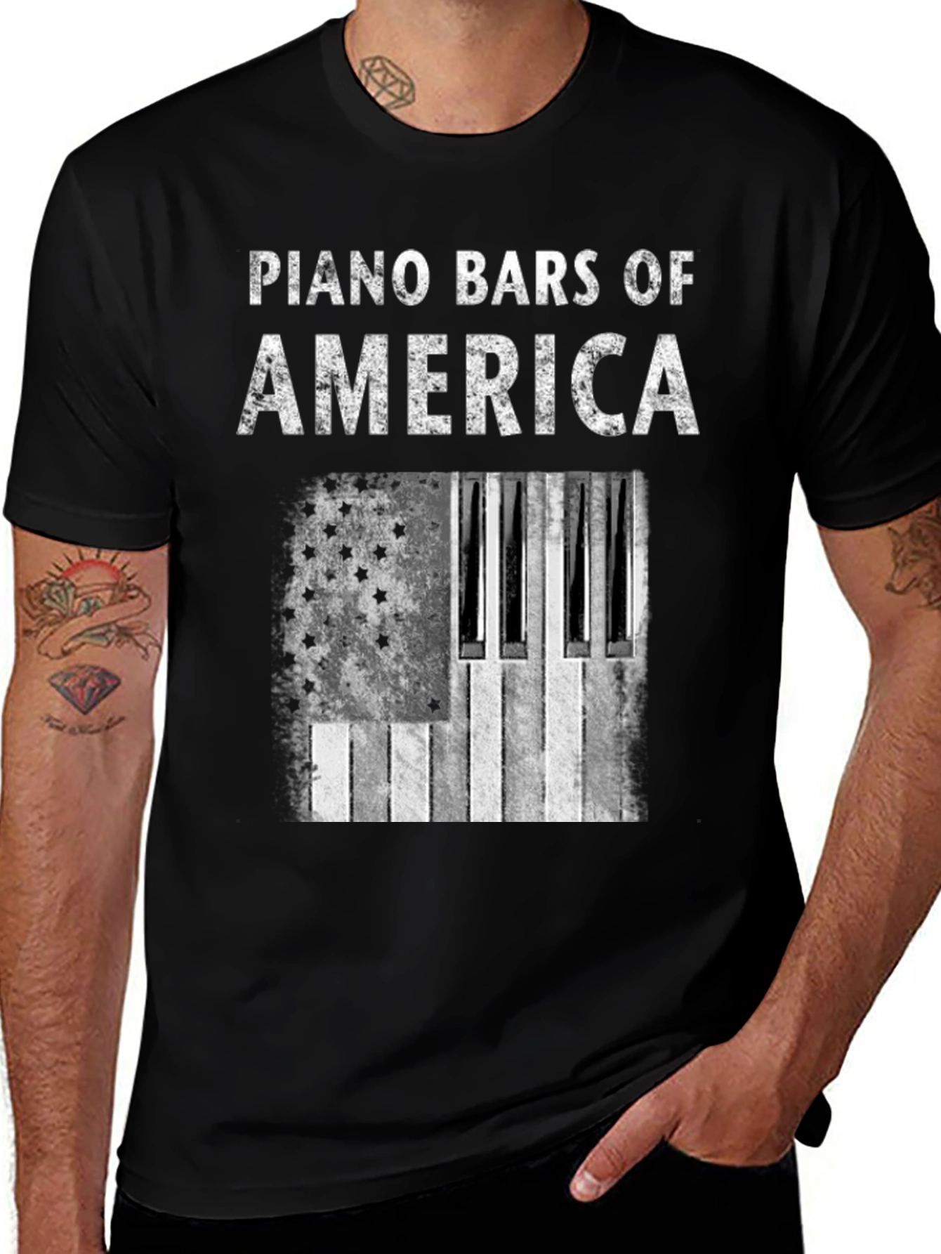 Variant 16 of Piano Bars of America Graphic Tee