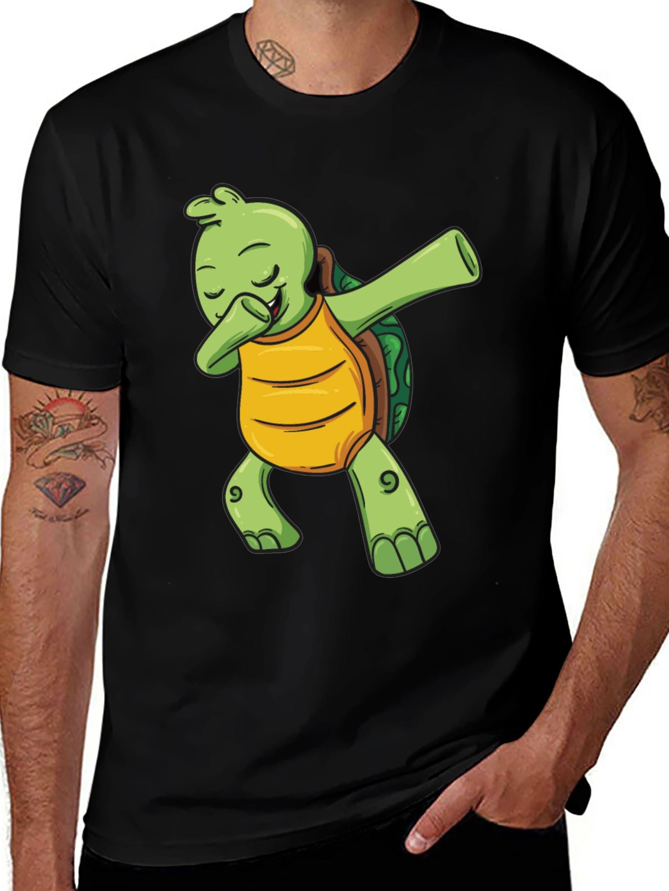 Variant 7 of Dabbing Turtle Graphic Tee - Unisex
