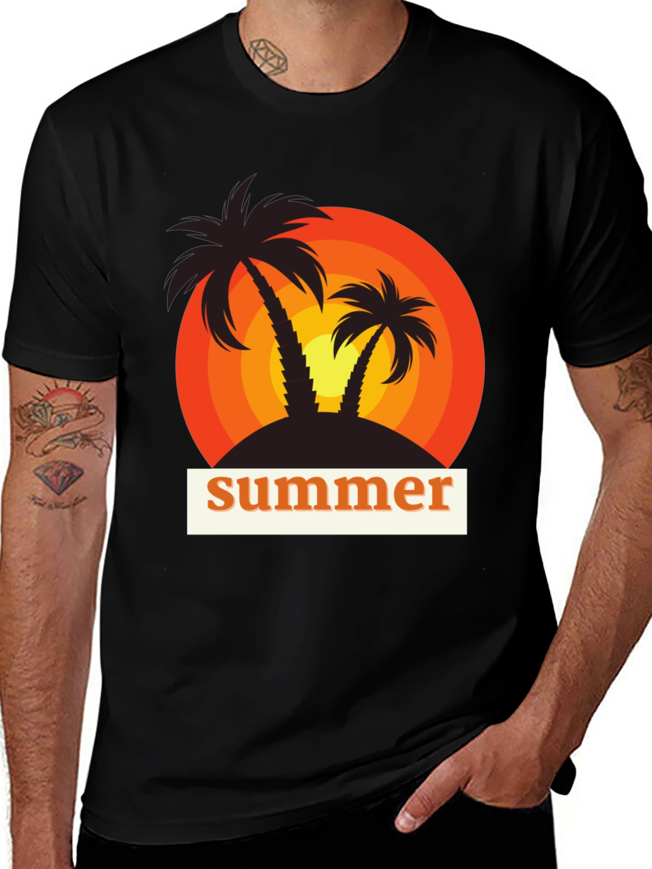 Variant 20 of Summer Vibes Palm Tree Graphic T-Shirt