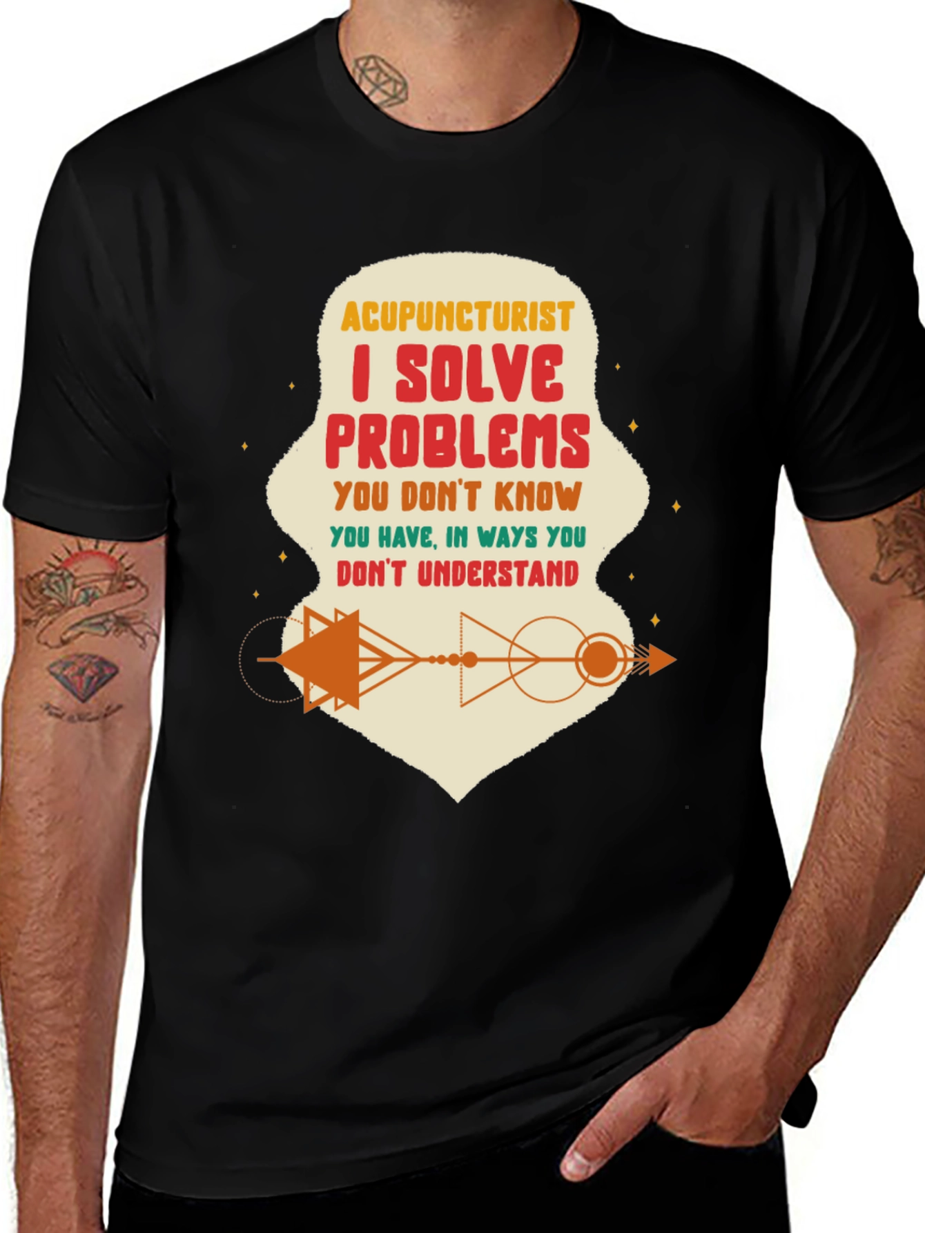 Variant 23 of Acupuncturist I Solve Problems Graphic Tee