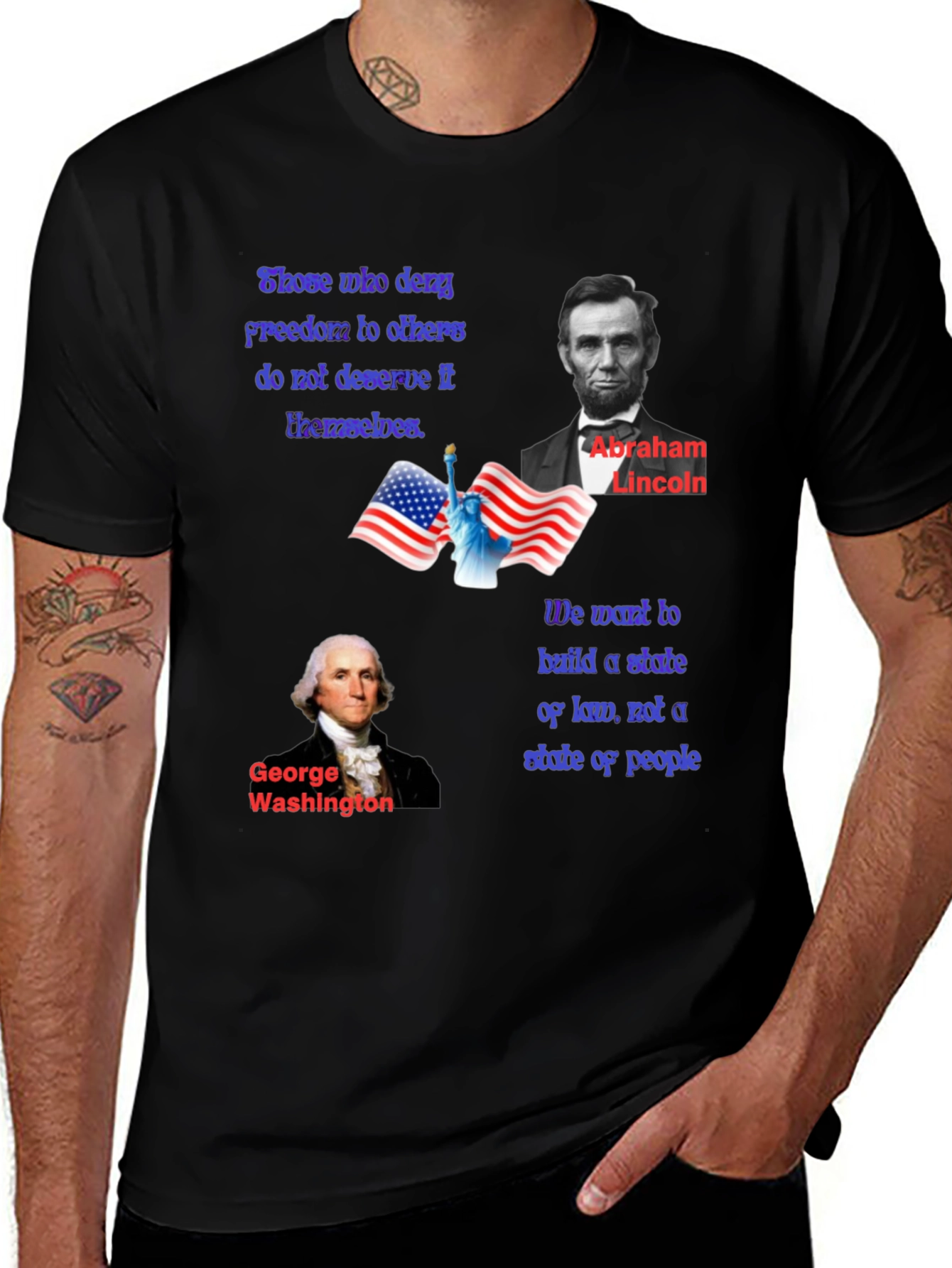 Patriotic Presidents T-Shirt: Lincoln & Washington