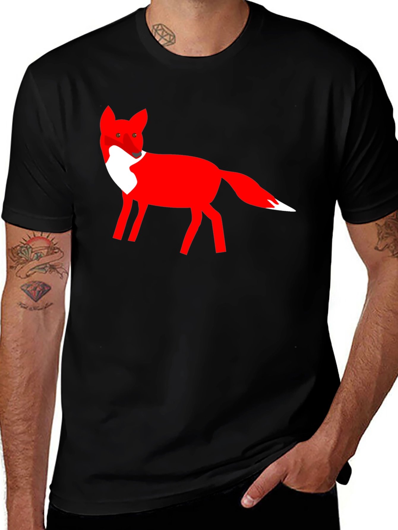 Variant 29 of Fox Graphic Tee - Black Cotton Blend