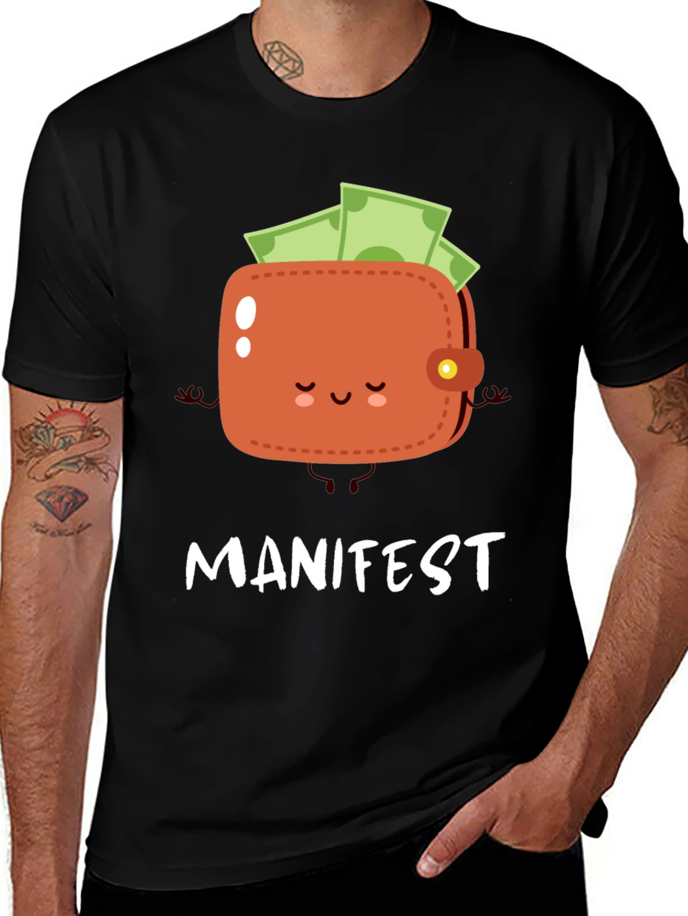 Variant 22 of Manifest Wallet Graphic T-Shirt - Black