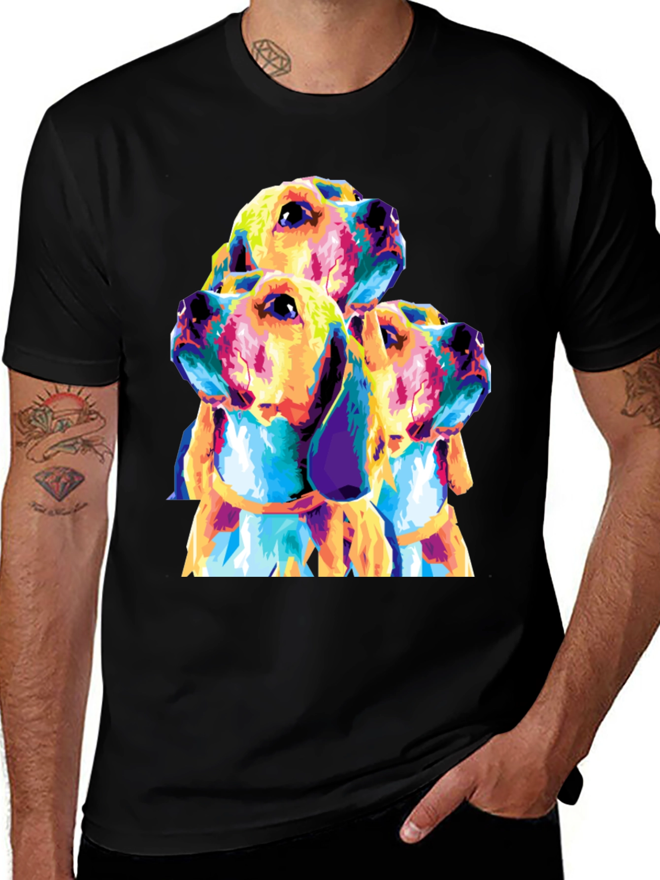 Variant 13 of Colorful Beagle Dog T-Shirt