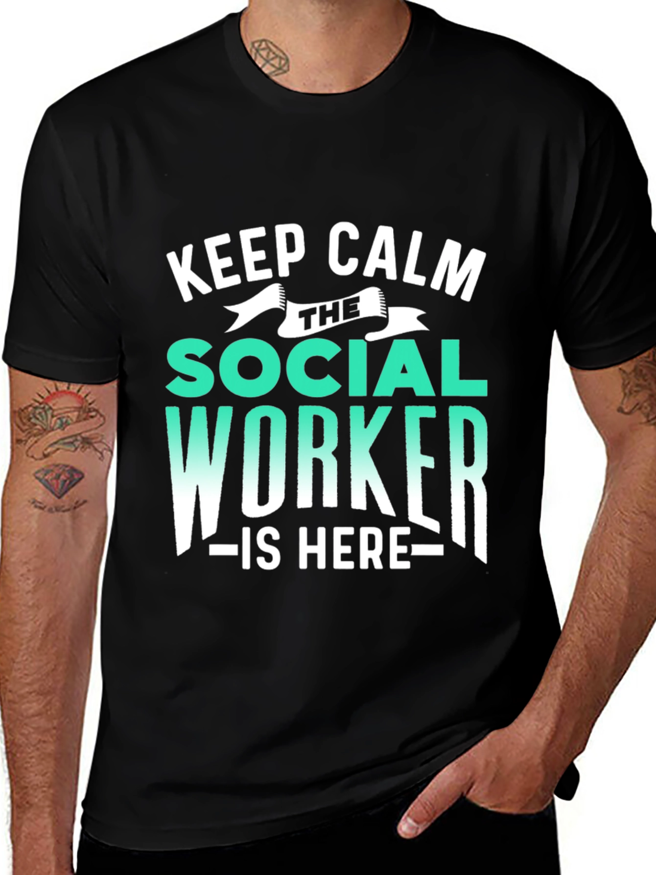 Variant 6 of Keep Calm Social Worker T-Shirt