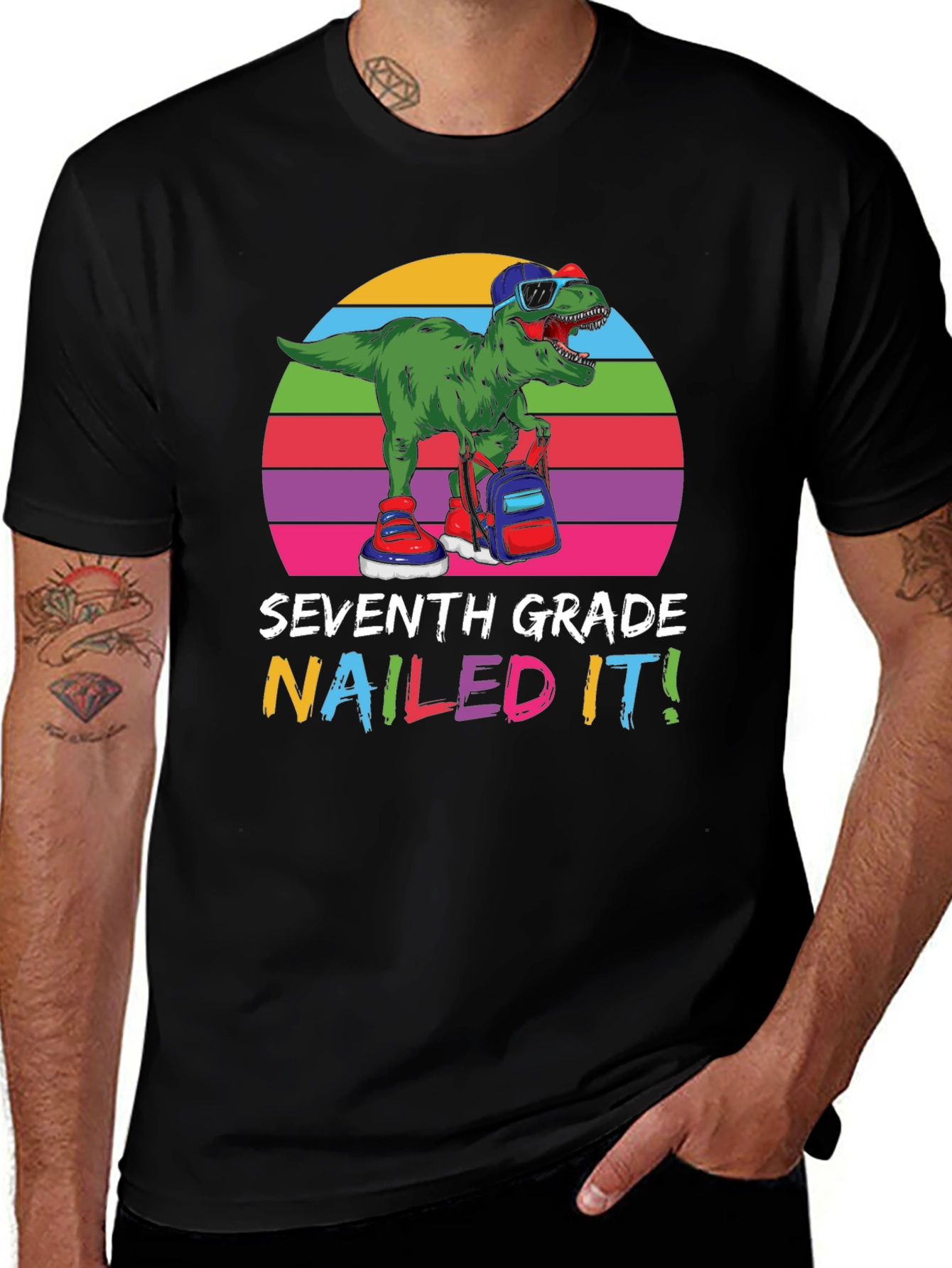 Variant 12 of Seventh Grade Nailed It! Dinosaur T-Shirt