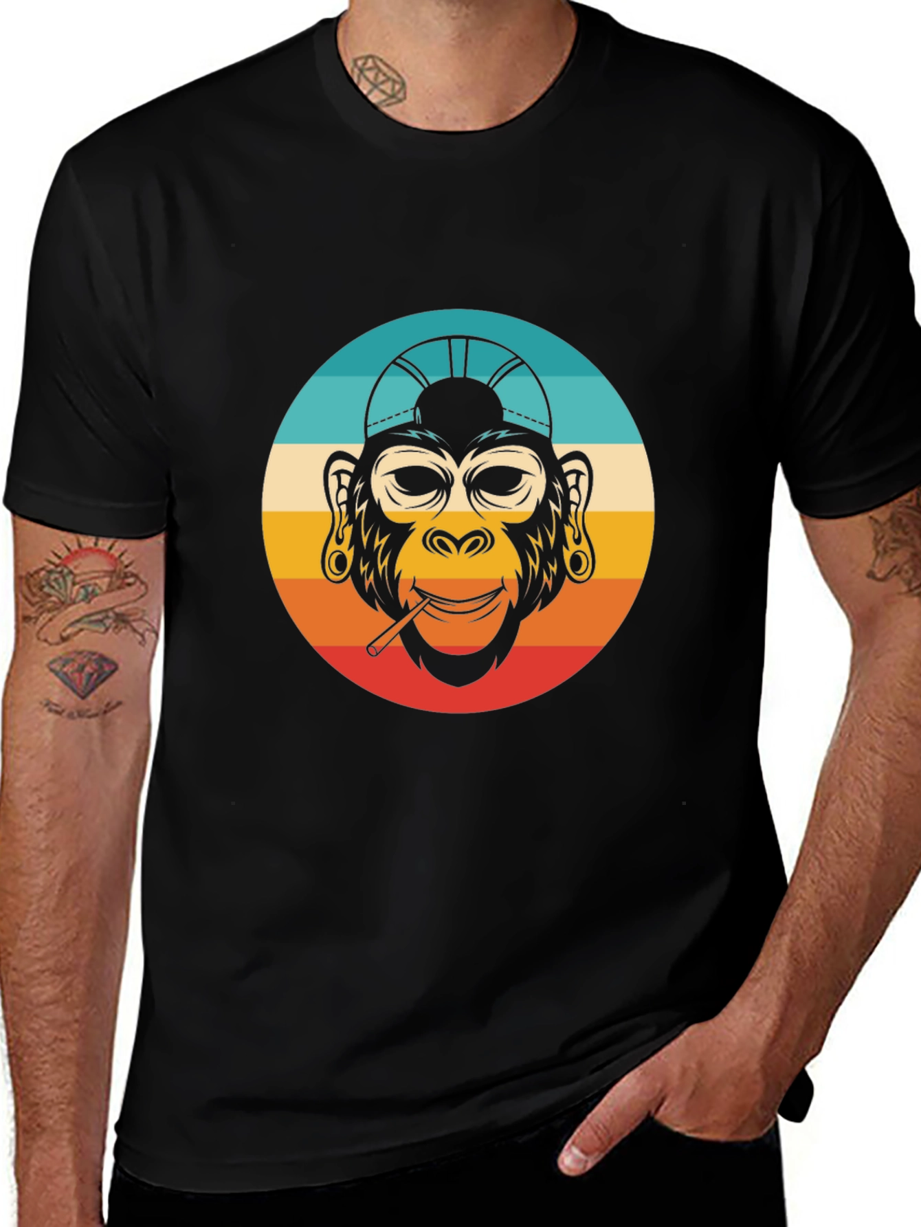 Variant 22 of Retro Monkey Graphic T-Shirt