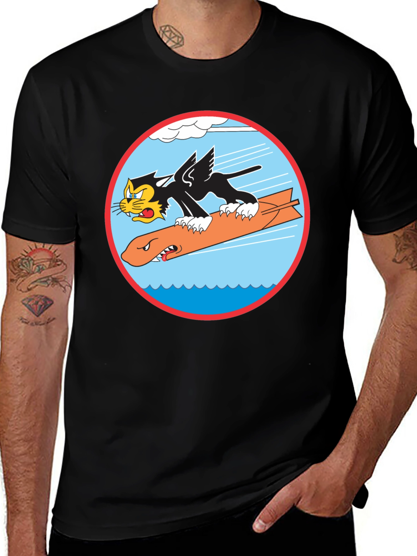 Variant 22 of Vintage Cartoon Cat Bomb T-Shirt
