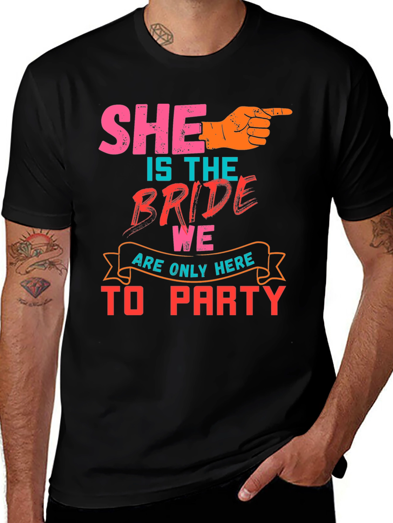 Variant 5 of Bride Party T-Shirt - "She is the Bride"