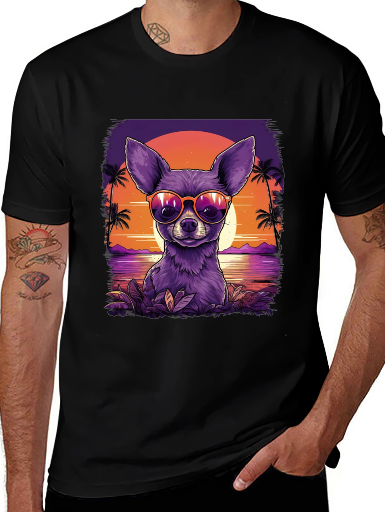 Variant 24 of Cool Chihuahua Sunset T-Shirt