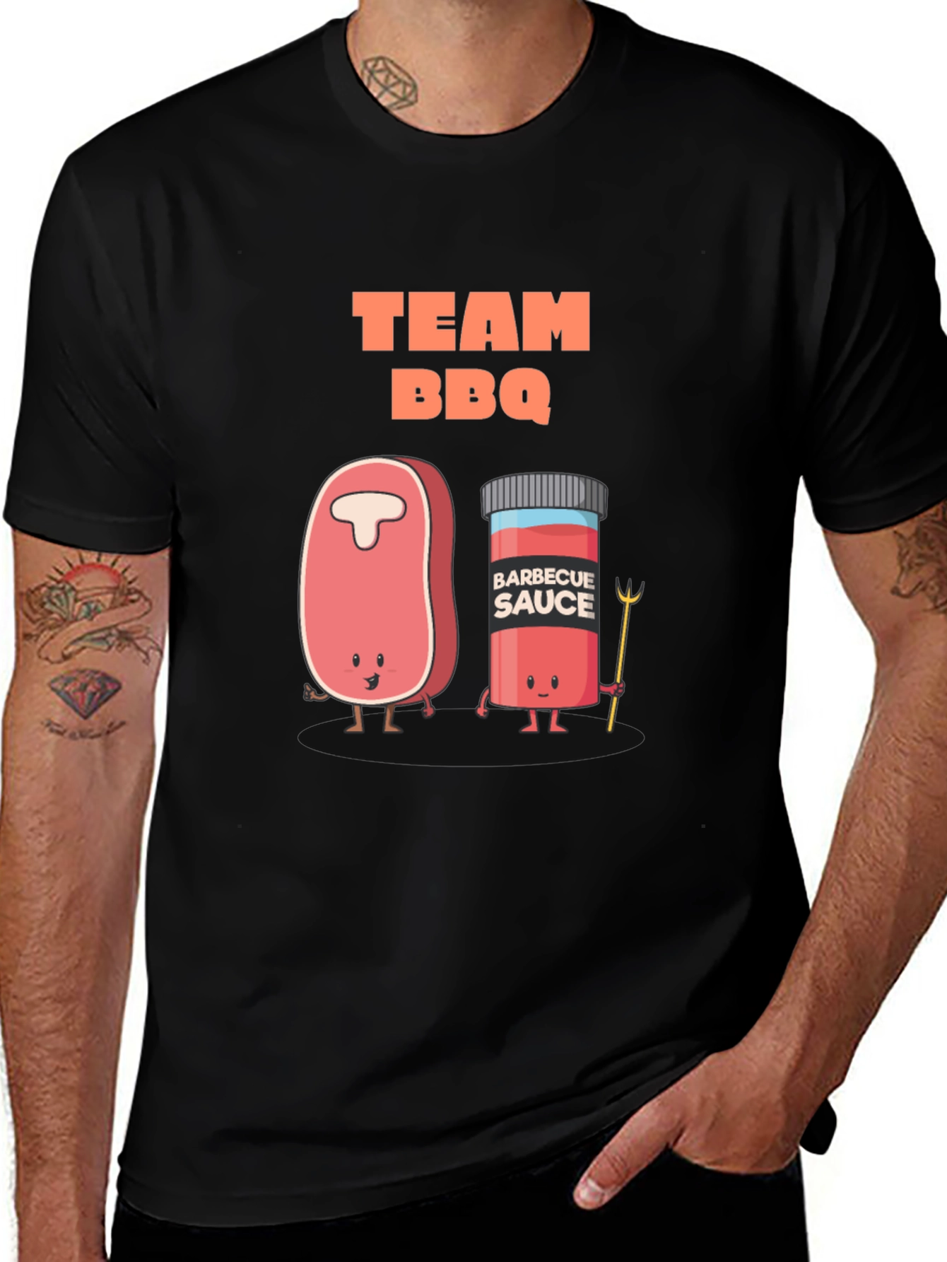 Team BBQ Graphic T-Shirt - Black