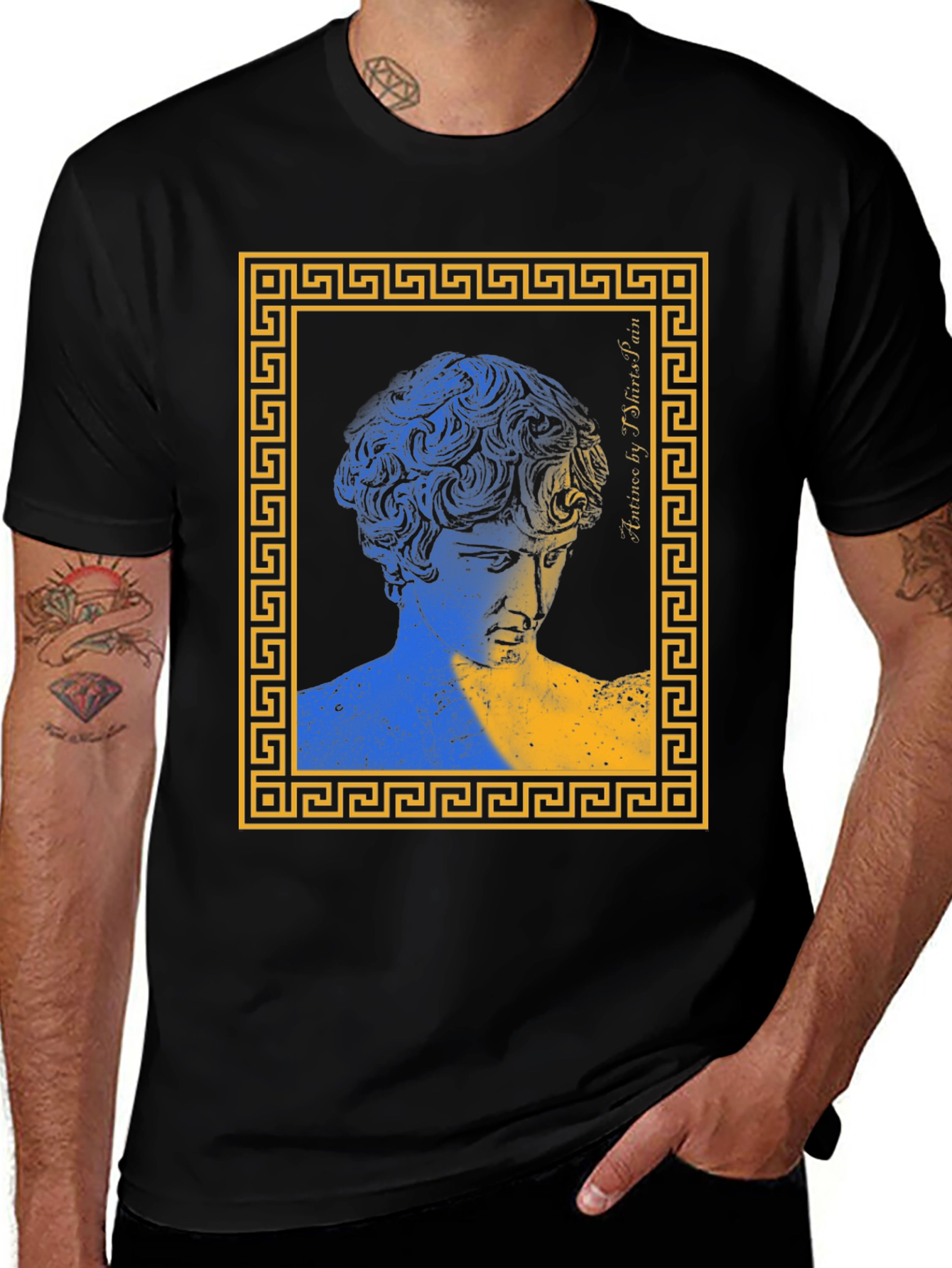 Ukraine Art Tee - Greek Statue Print T-Shirt