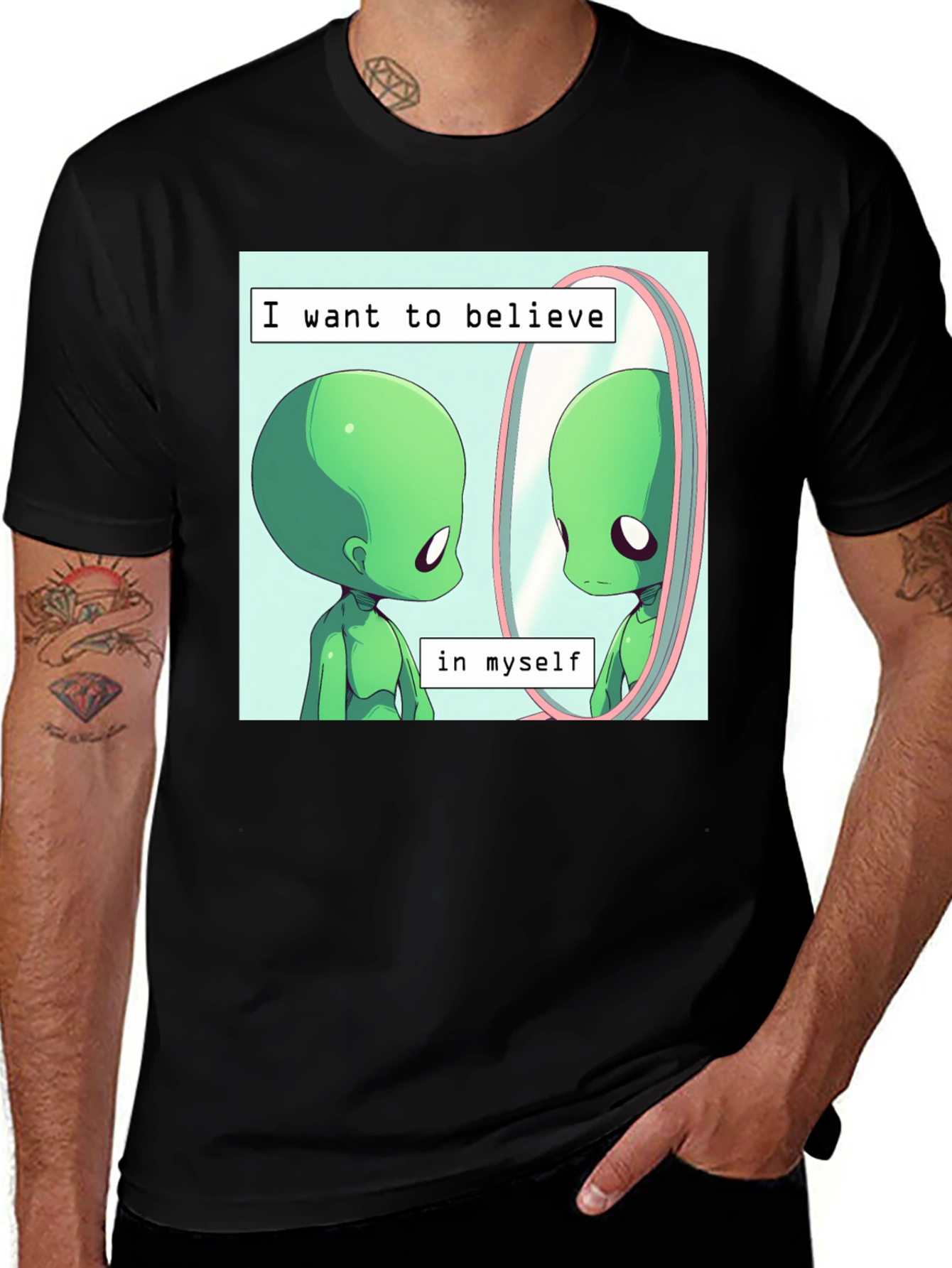 Variant 21 of Believe Alien Graphic Tee