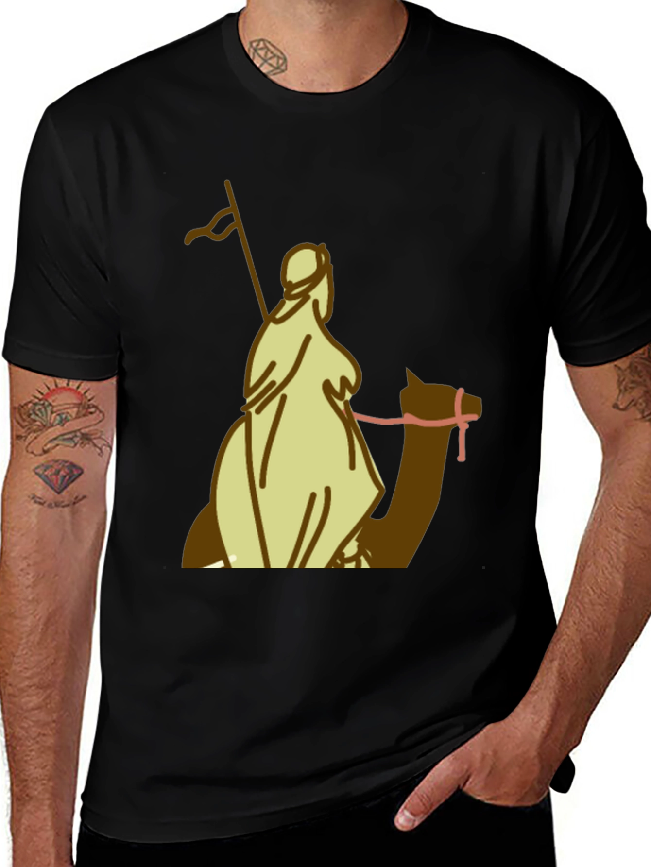 Variant 3 of Camel Rider Graphic Tee - Black