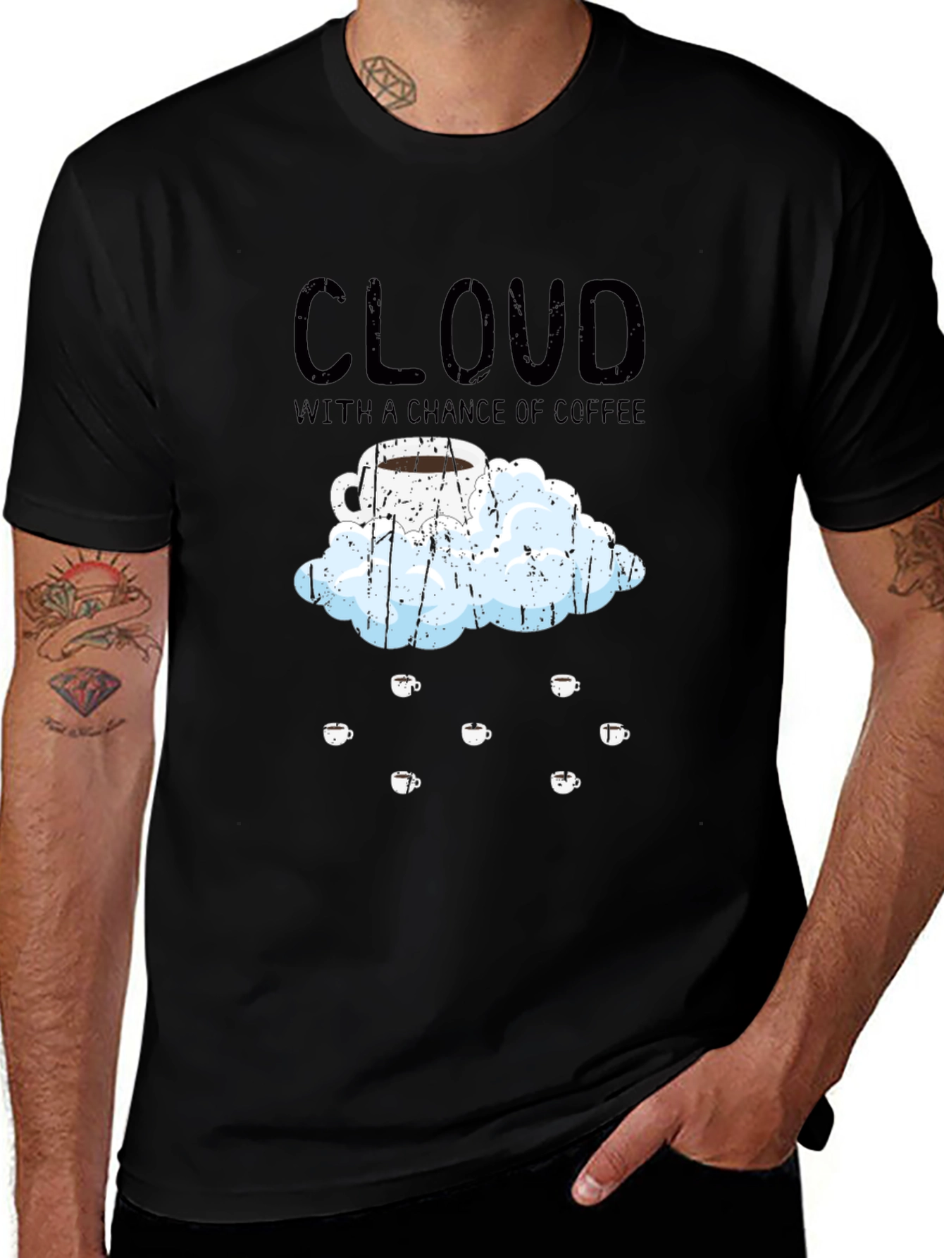 Variant 4 of Cloud With A Chance of Coffee T-Shirt