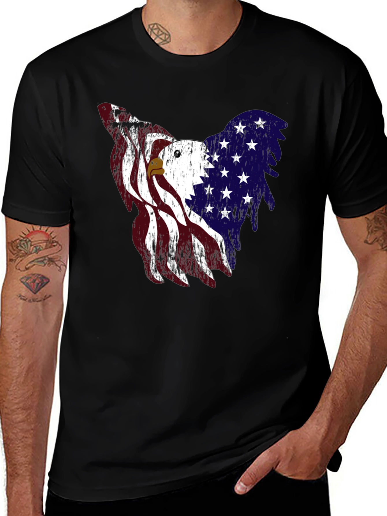 Variant 16 of American Flag Eagle Graphic T-Shirt