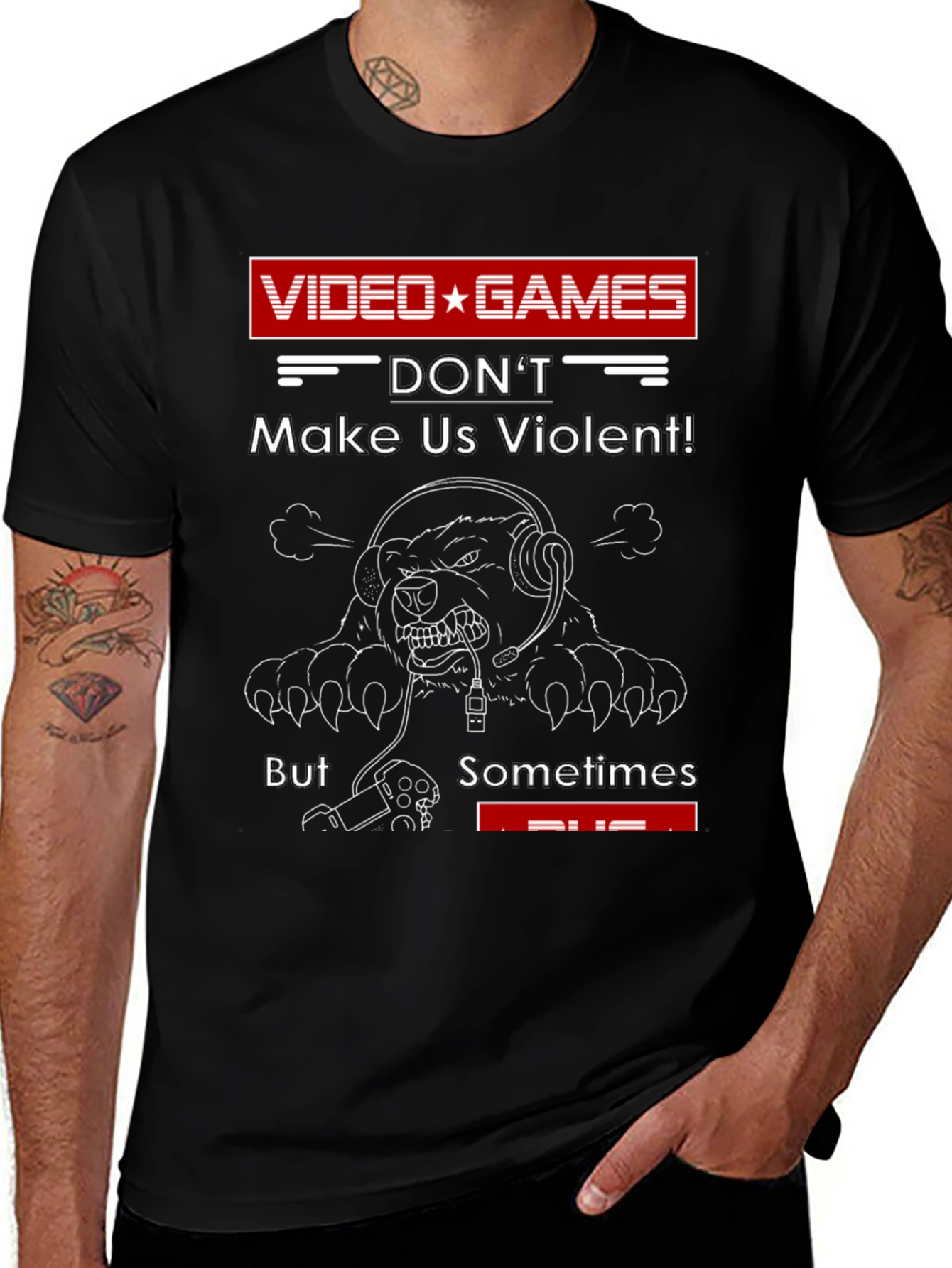 Variant 16 of Video Games Violent Funny T-Shirt