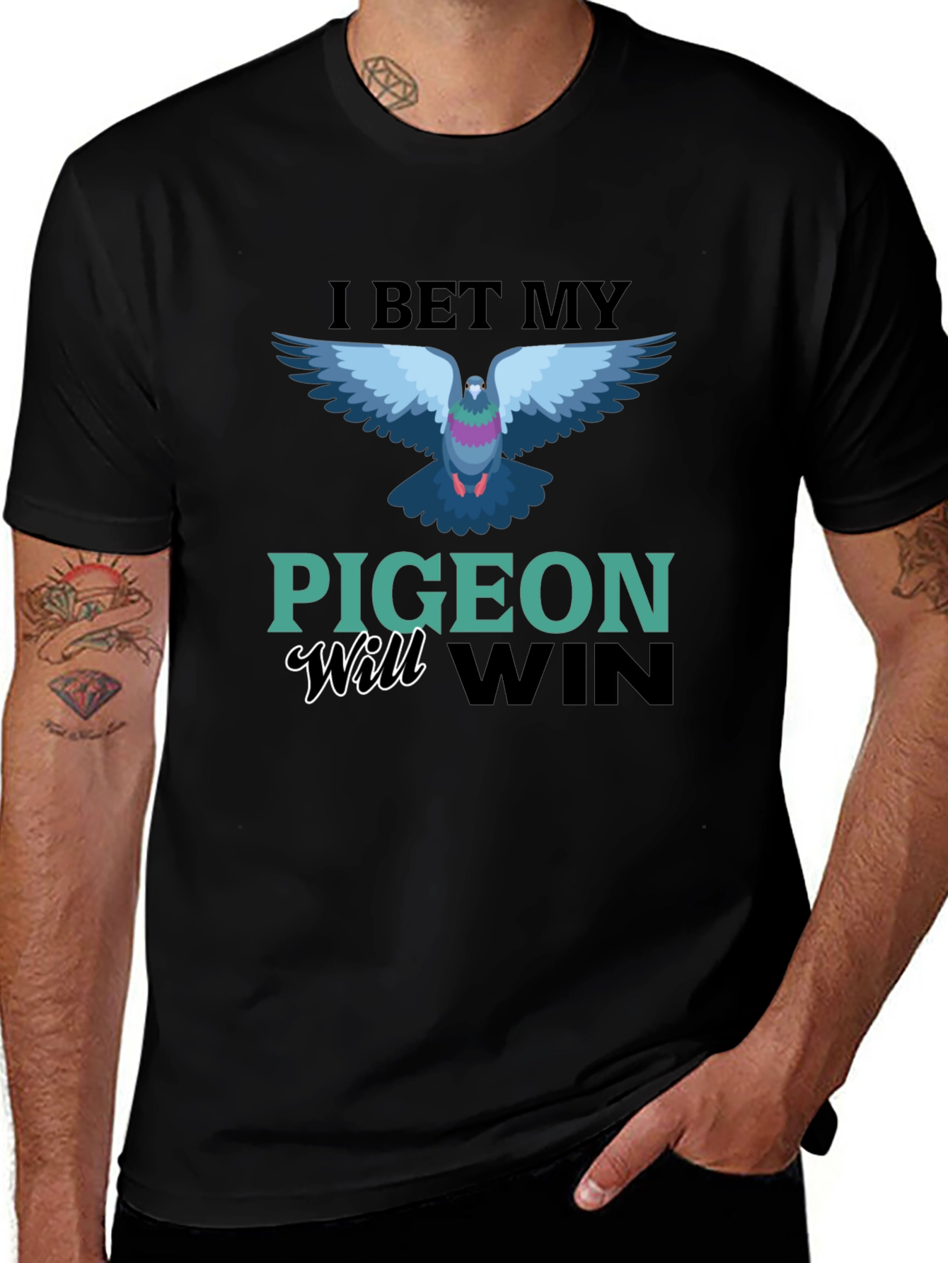 Variant 6 of I Bet My Pigeon Will Win T-Shirt