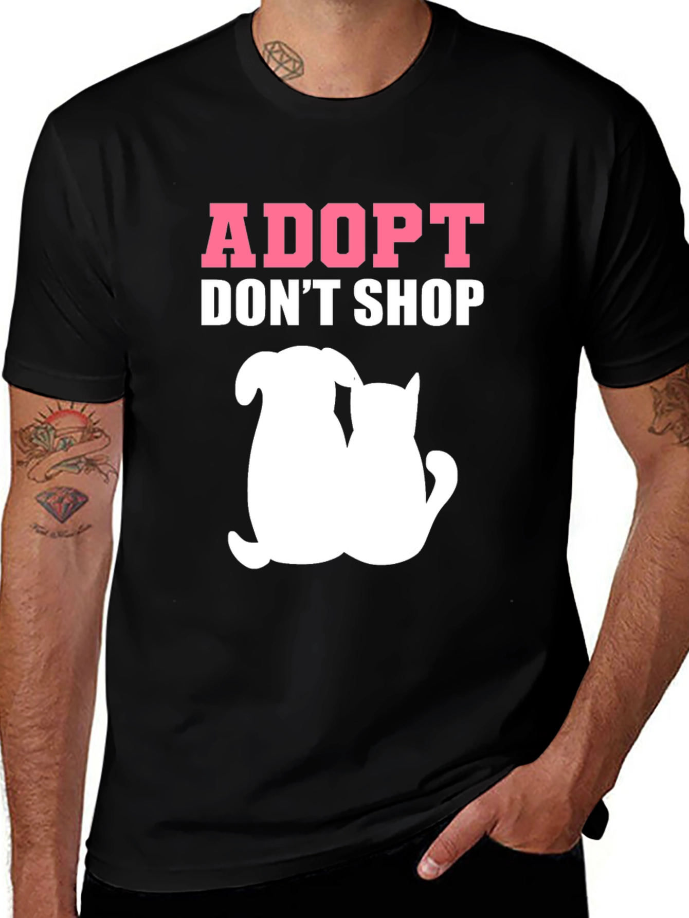 Variant 6 of Adopt Don't Shop T-Shirt - Animal Rescue Tee