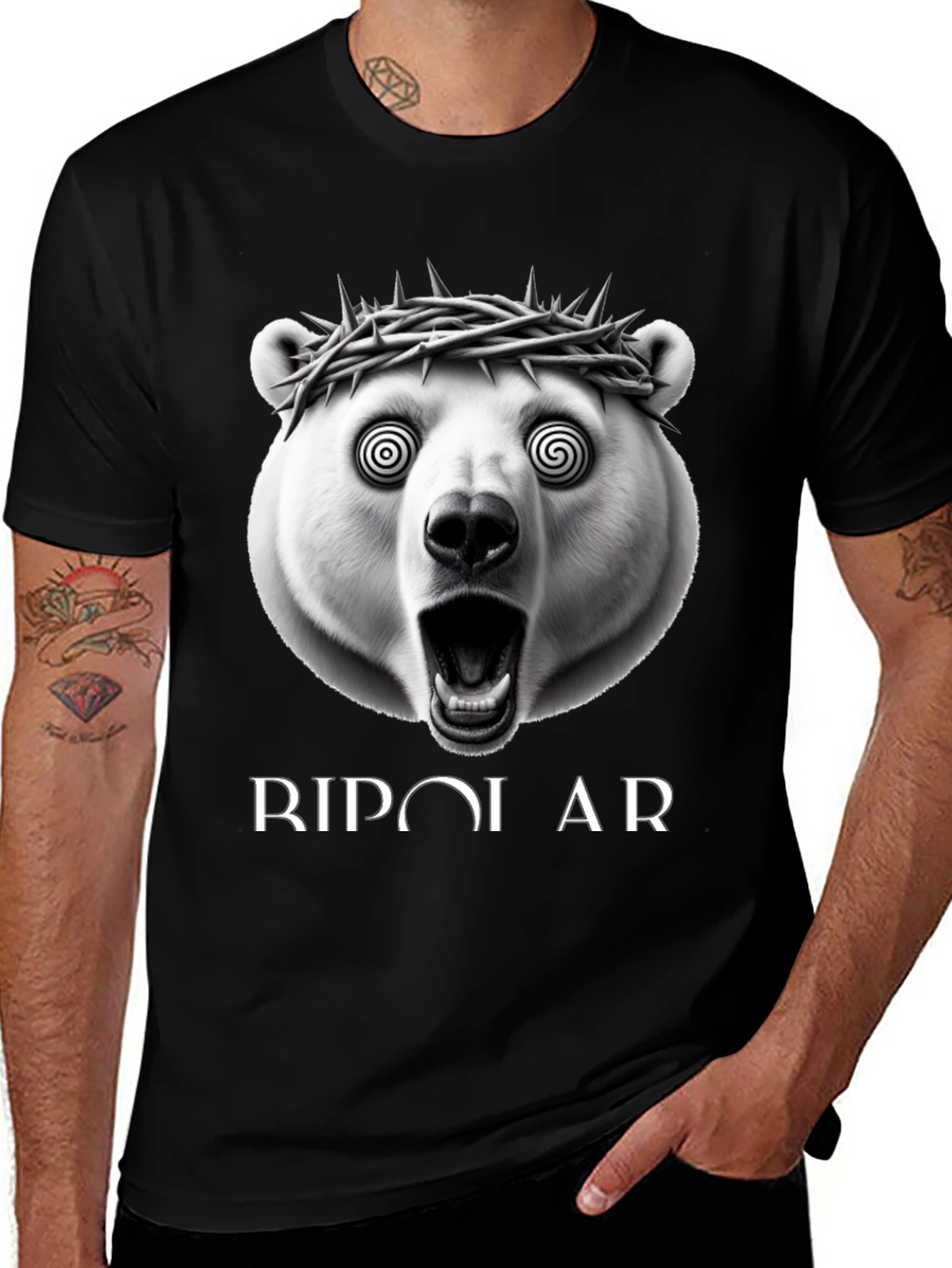 Variant 3 of Bipolar Bear Graphic T-Shirt - Unique Design