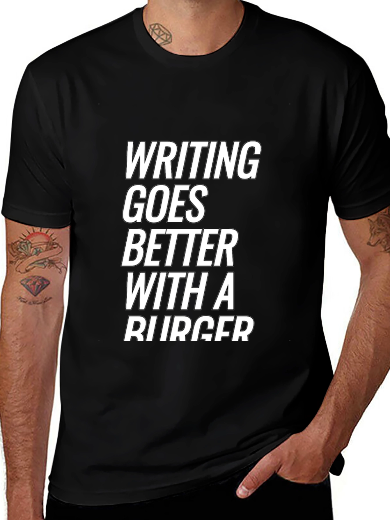 Writing and Burgers Graphic T-Shirt