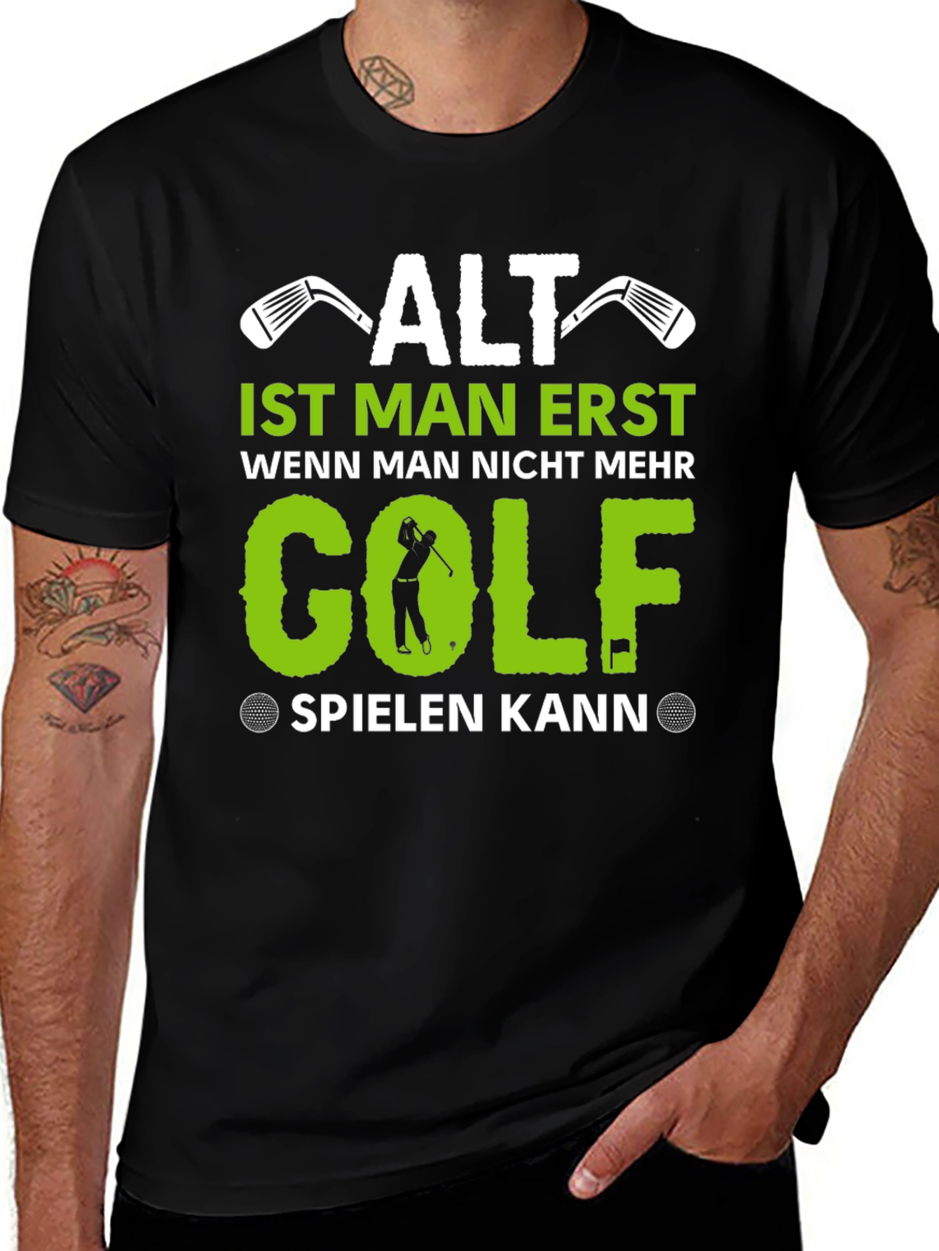 Funny Golf T-Shirt - "Alt Ist Man Erst"