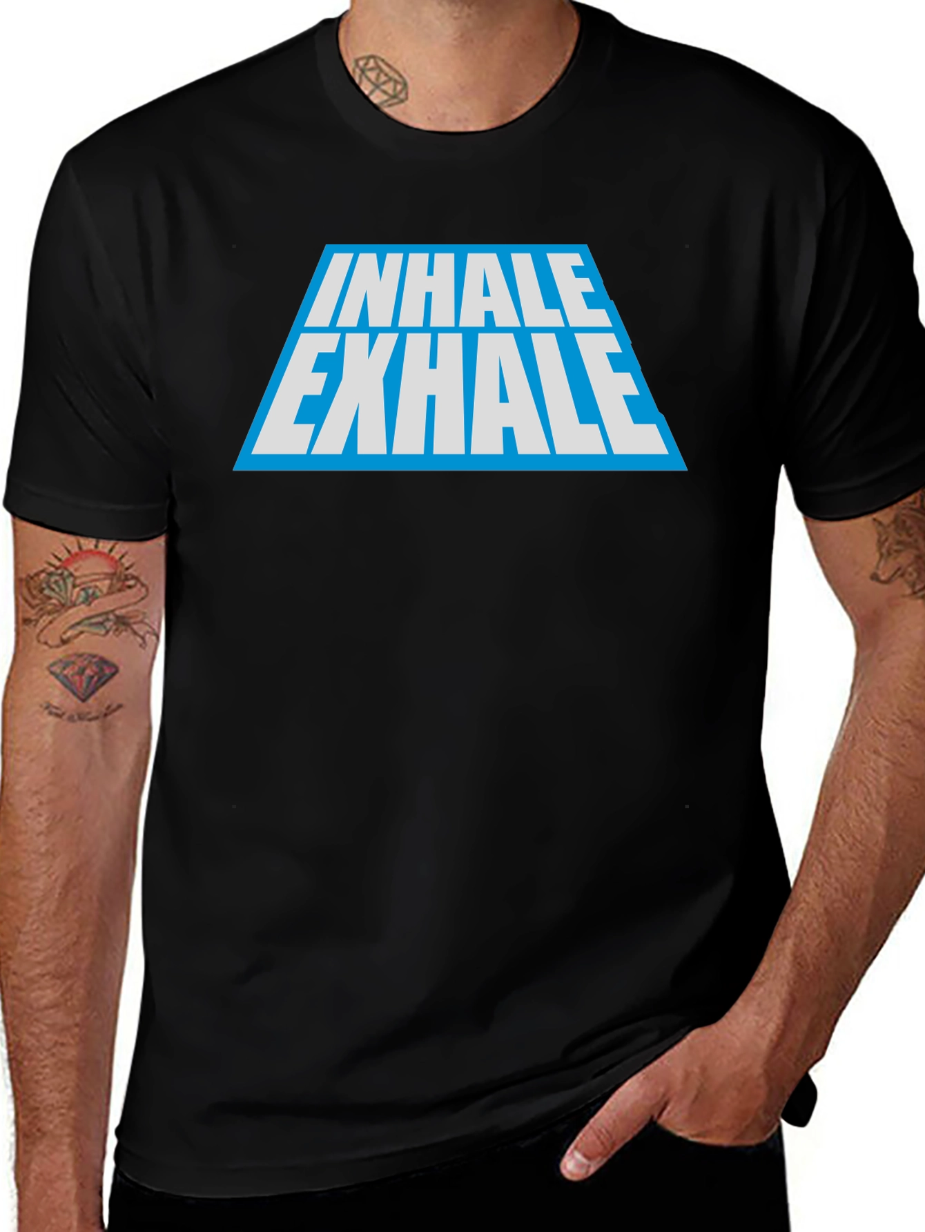 Variant 12 of Inhale Exhale Graphic T-Shirt - Breathwork Tee