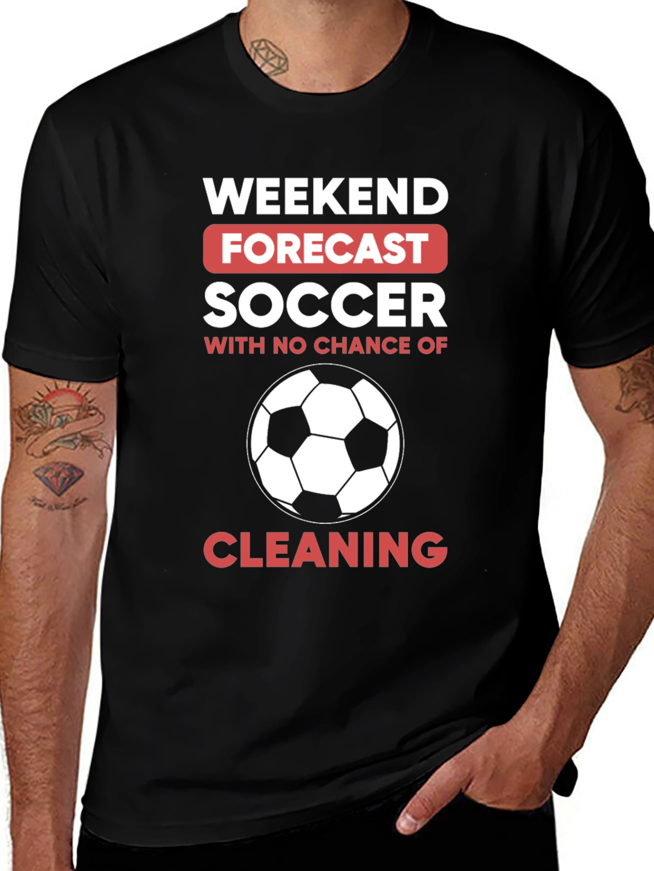 Variant 6 of Weekend Forecast Soccer T-Shirt - No Cleaning!