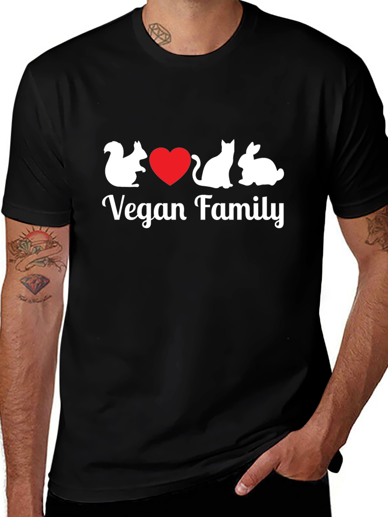 Vegan Family T-Shirt Animal Lover Tee