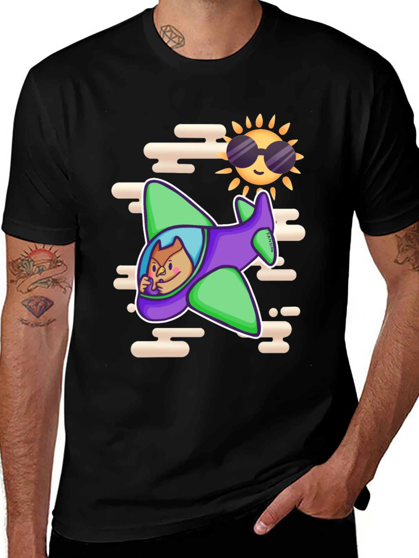 Variant 9 of Cartoon Plane T-Shirt