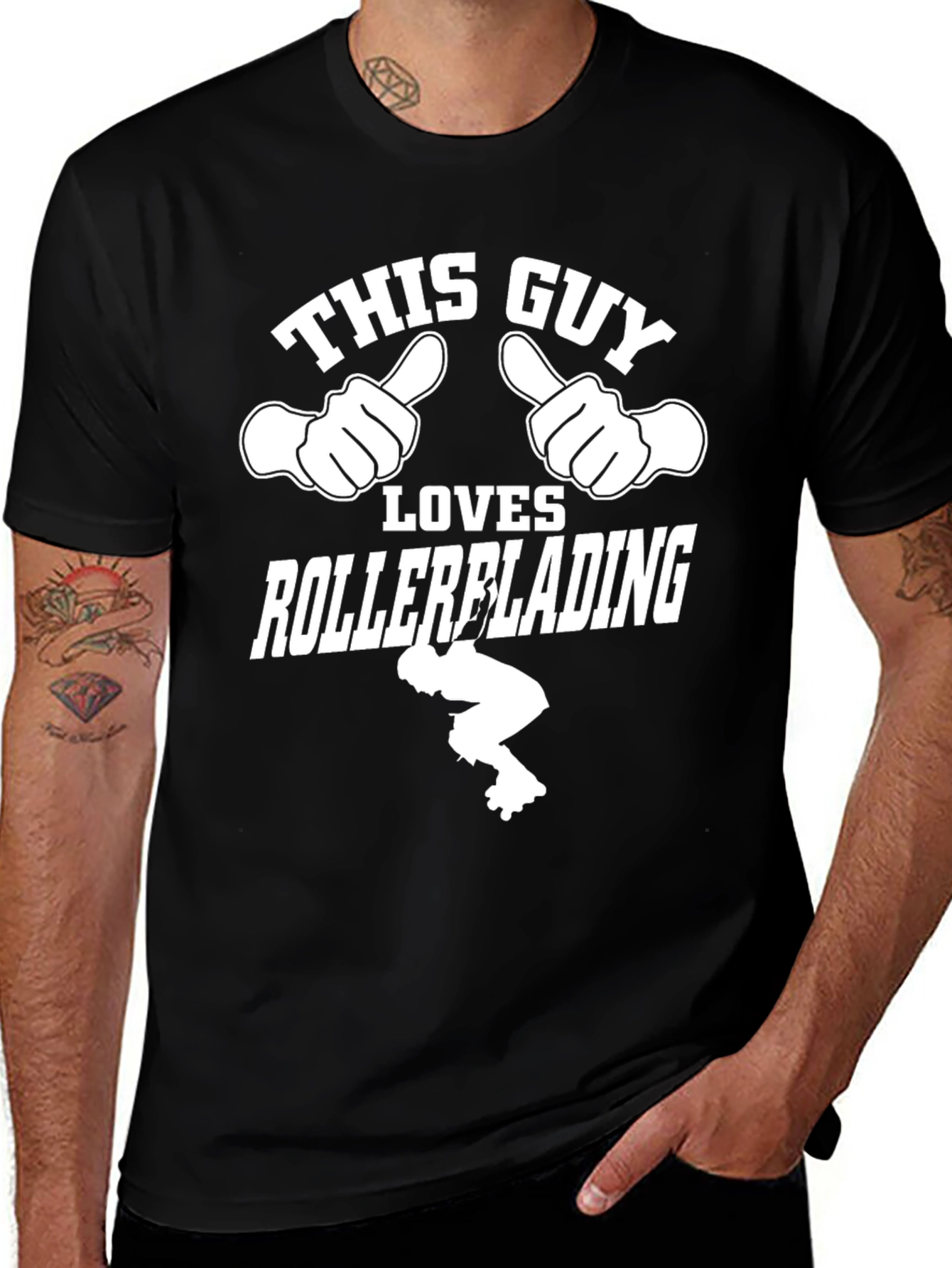 Variant 29 of Rollerblading Lover T-Shirt: This Guy Loves To Skate!