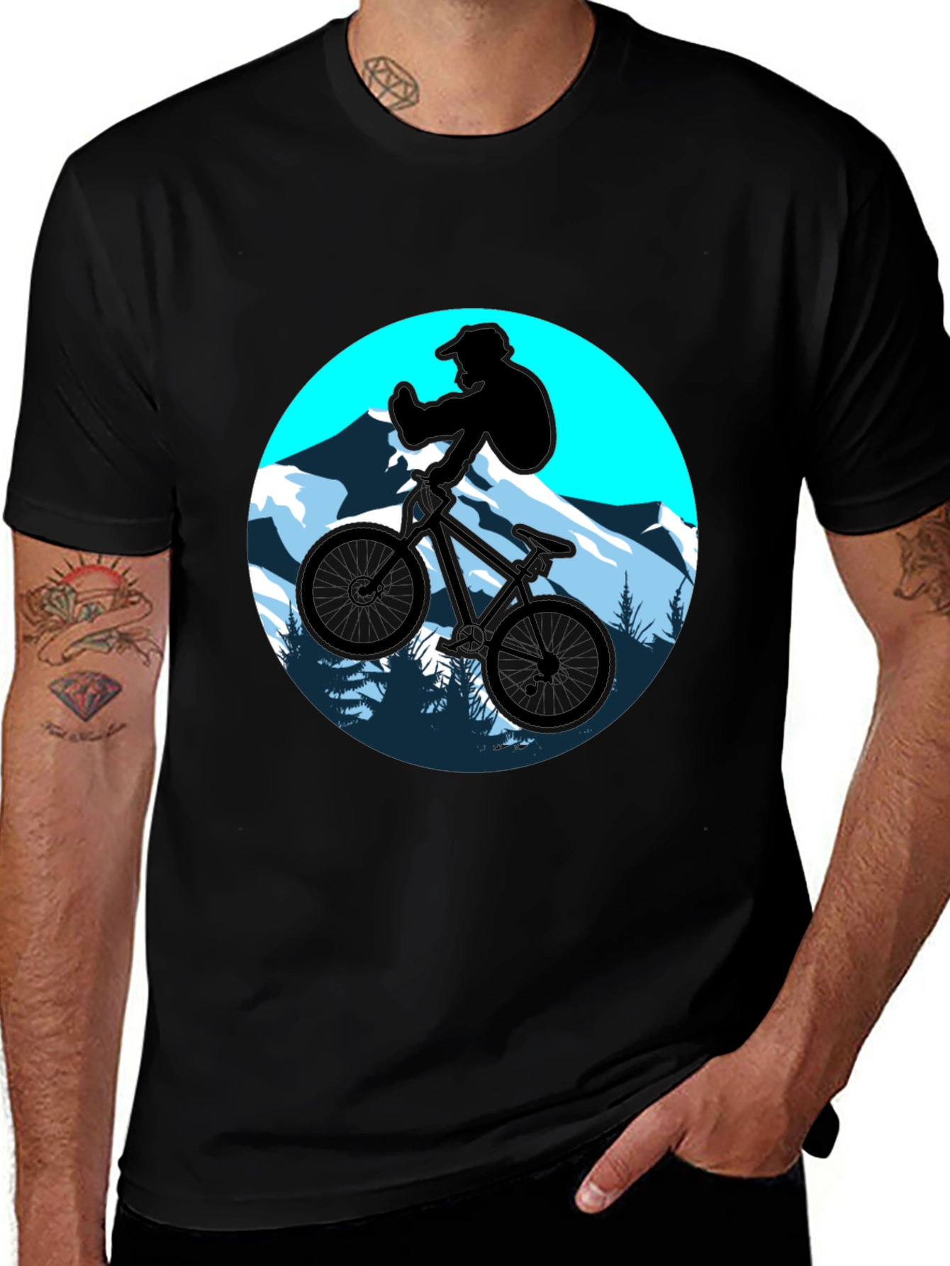 Variant 17 of Mountain Bike Silhouette T-Shirt
