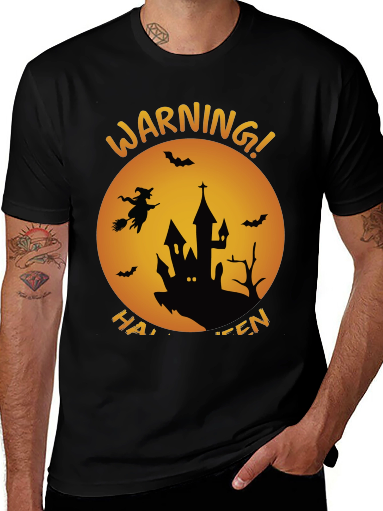 Variant 15 of Halloween Warning Graphic Tee