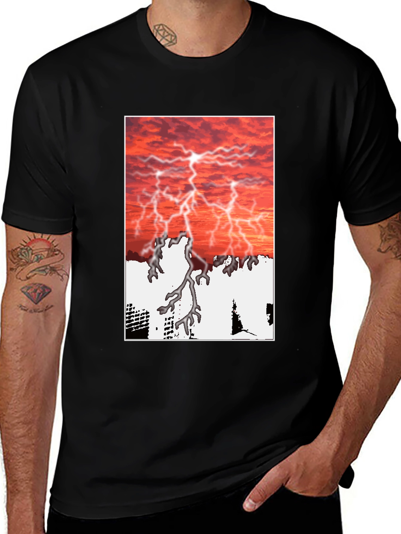 Variant 30 of Lightning Bolt Graphic Print Tee