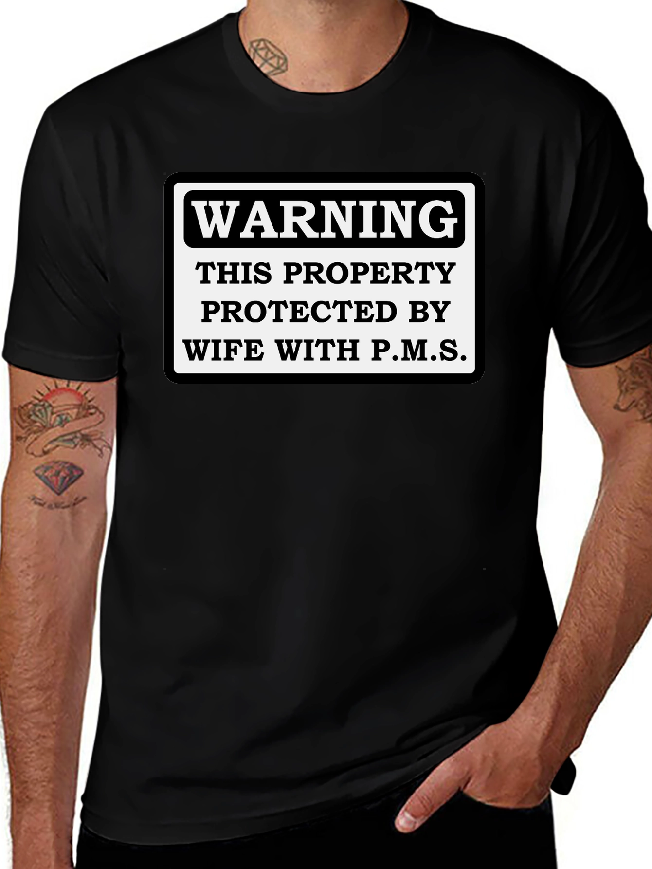 Variant 23 of Warning Wife With P.M.S. T-Shirt