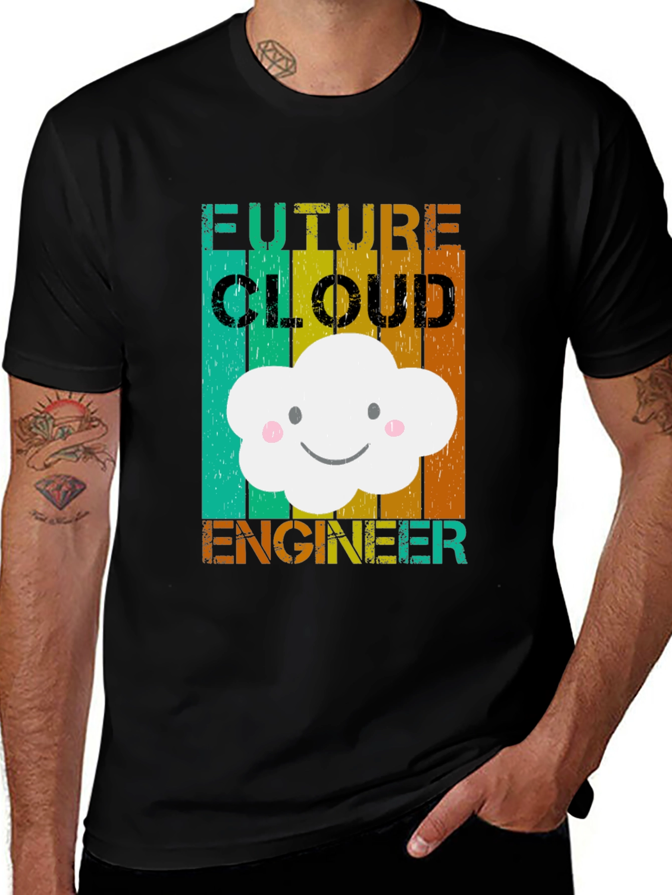 Future Cloud Engineer T-Shirt, Cute Cloud Design