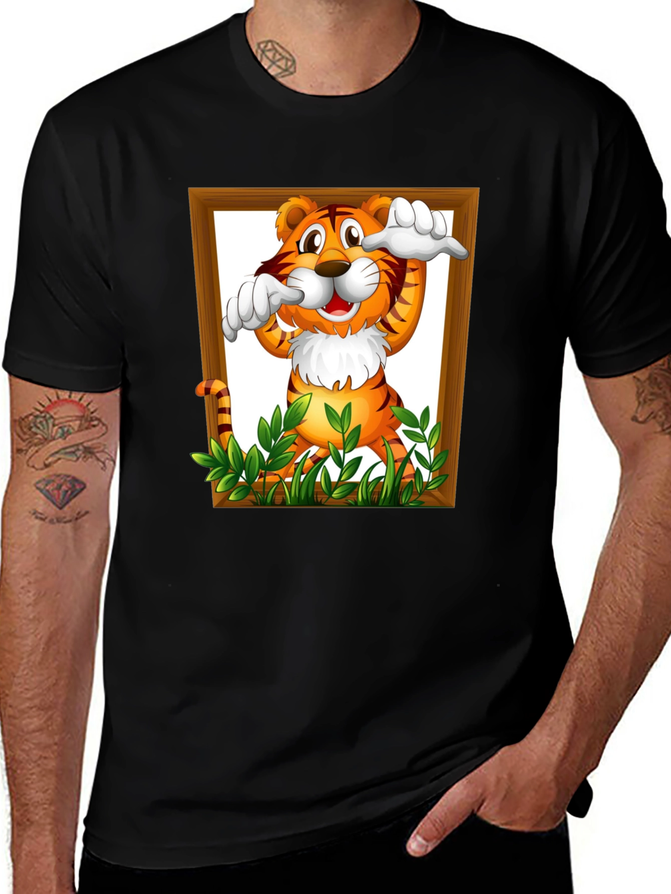 Variant 2 of Tiger in Frame Graphic T-Shirt