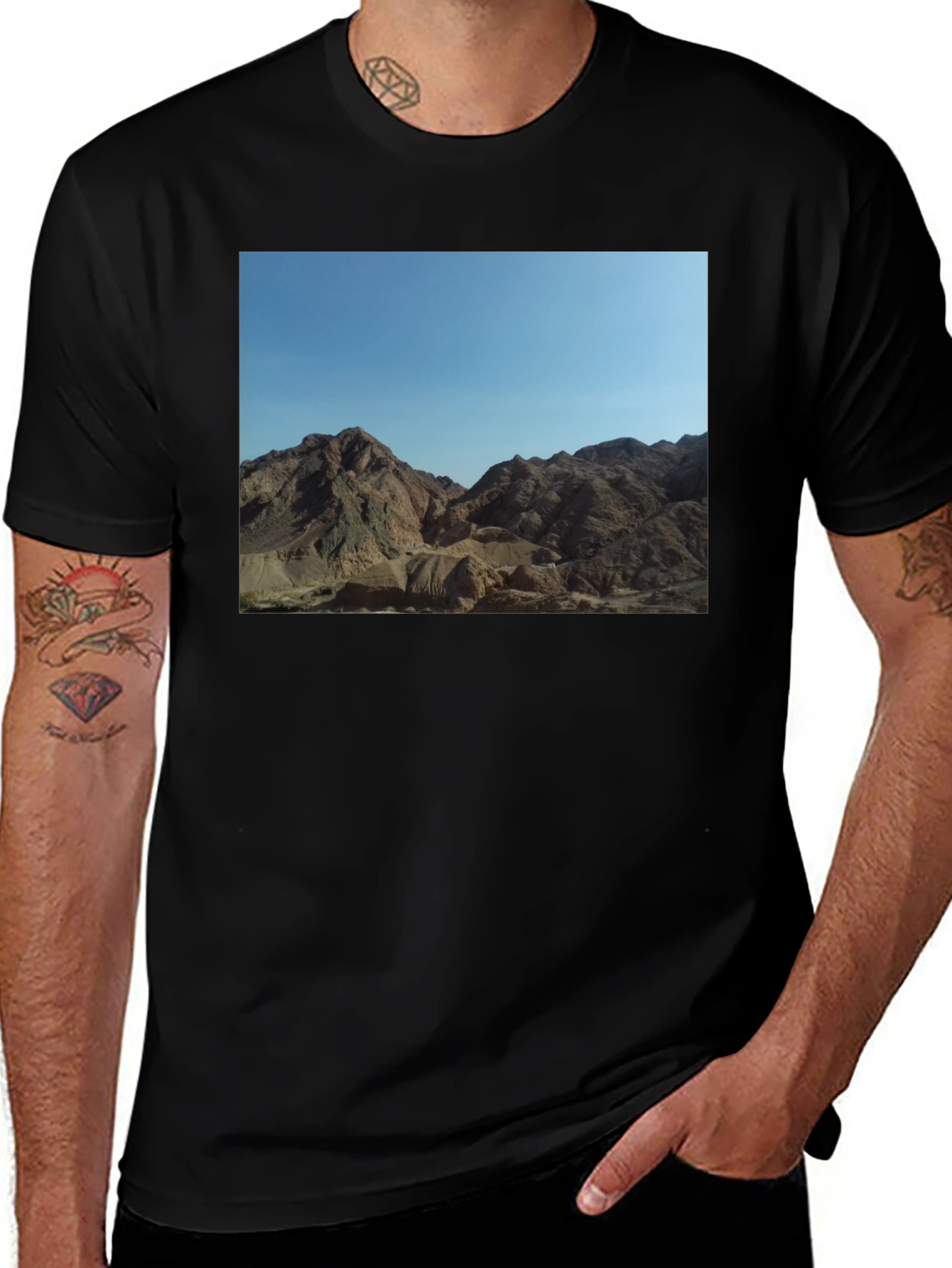 Variant 5 of Mountain Vista Graphic Tee - Unisex Black T-Shirt