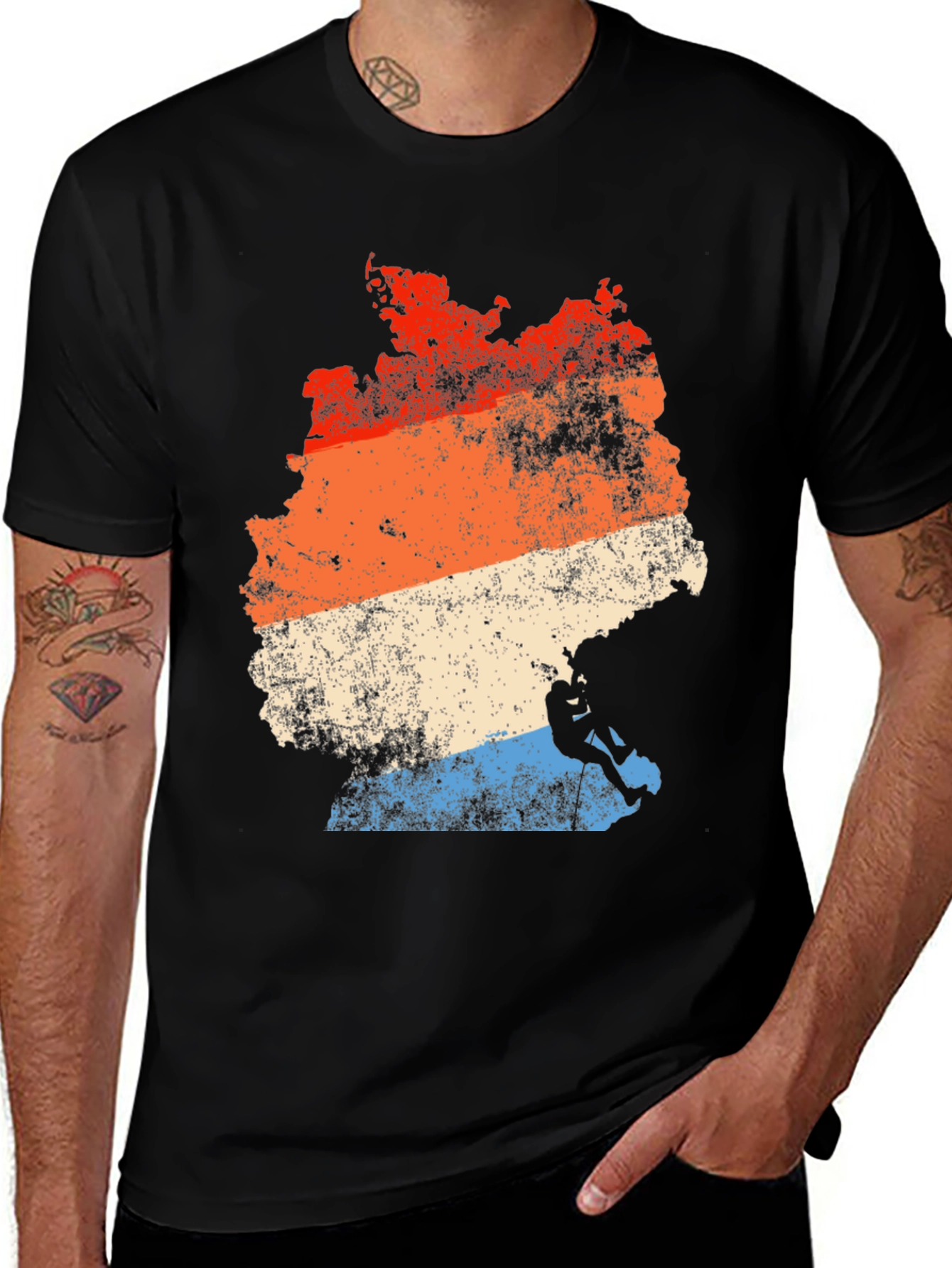 Variant 29 of Germany Climbing T-Shirt Retro Style