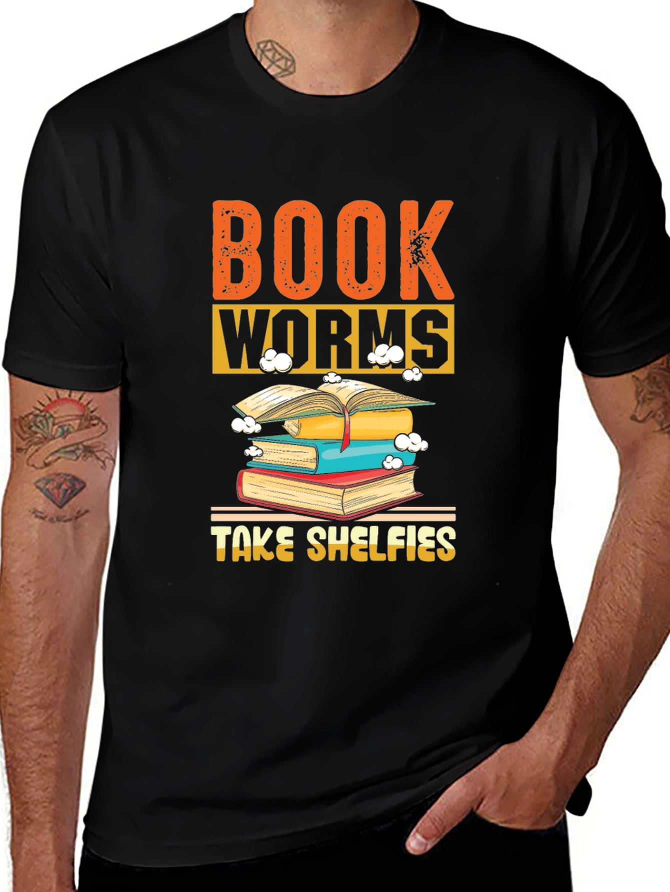 Variant 20 of Bookworms Take Shelfies Graphic T-Shirt